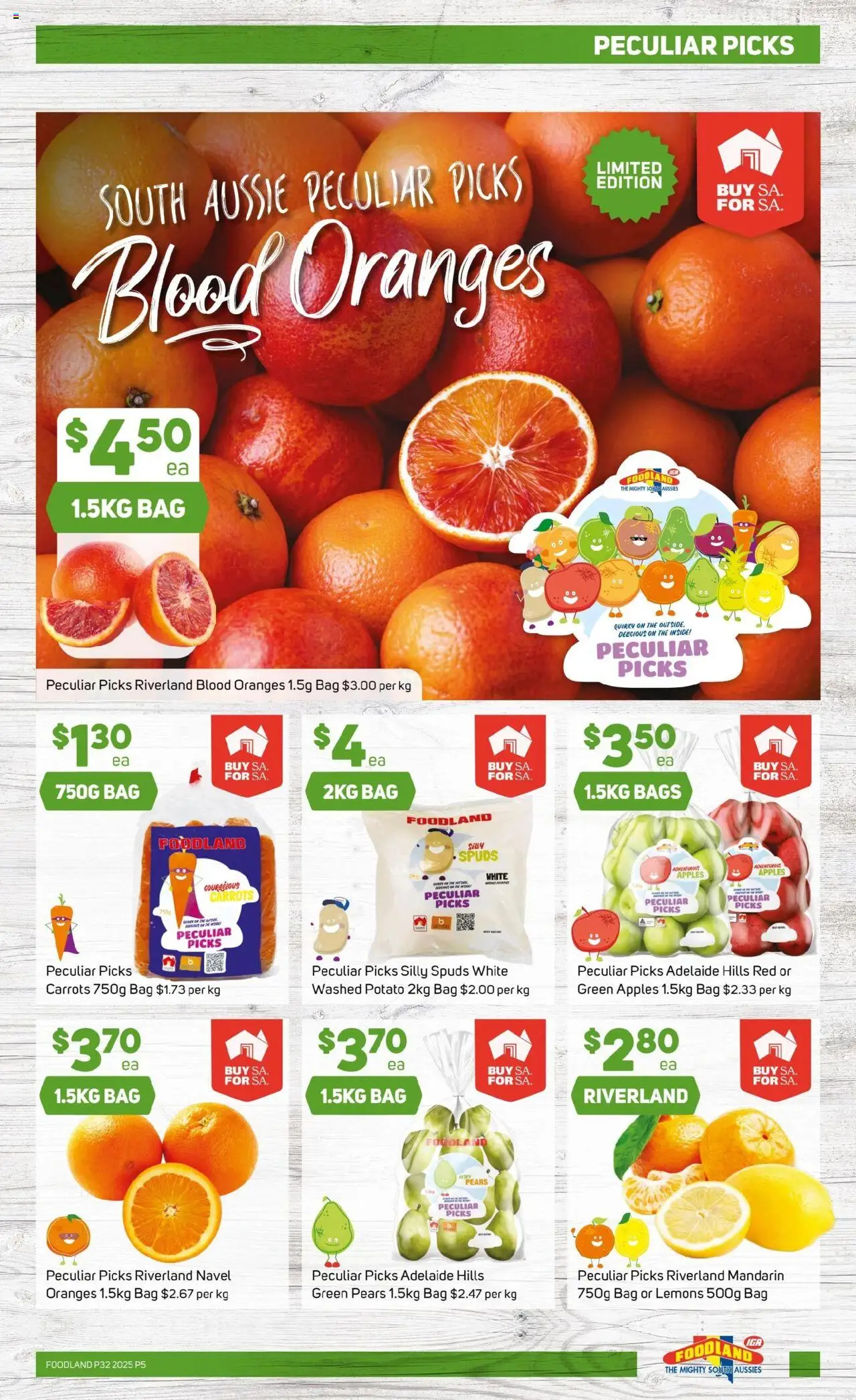 Foodland catalogue - valid from 06.08.2025 | Page: 5 | Products: Apples, Oranges, Carrots, Bag