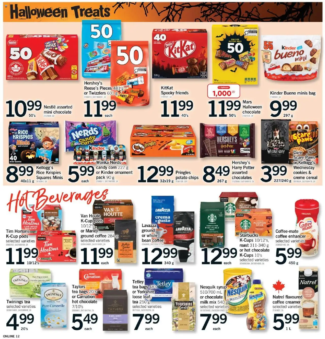 Fortinos flyer valid from 16.10.2025 | Page: 12 | Products: Chips, Bag, Coffee, Chocolate