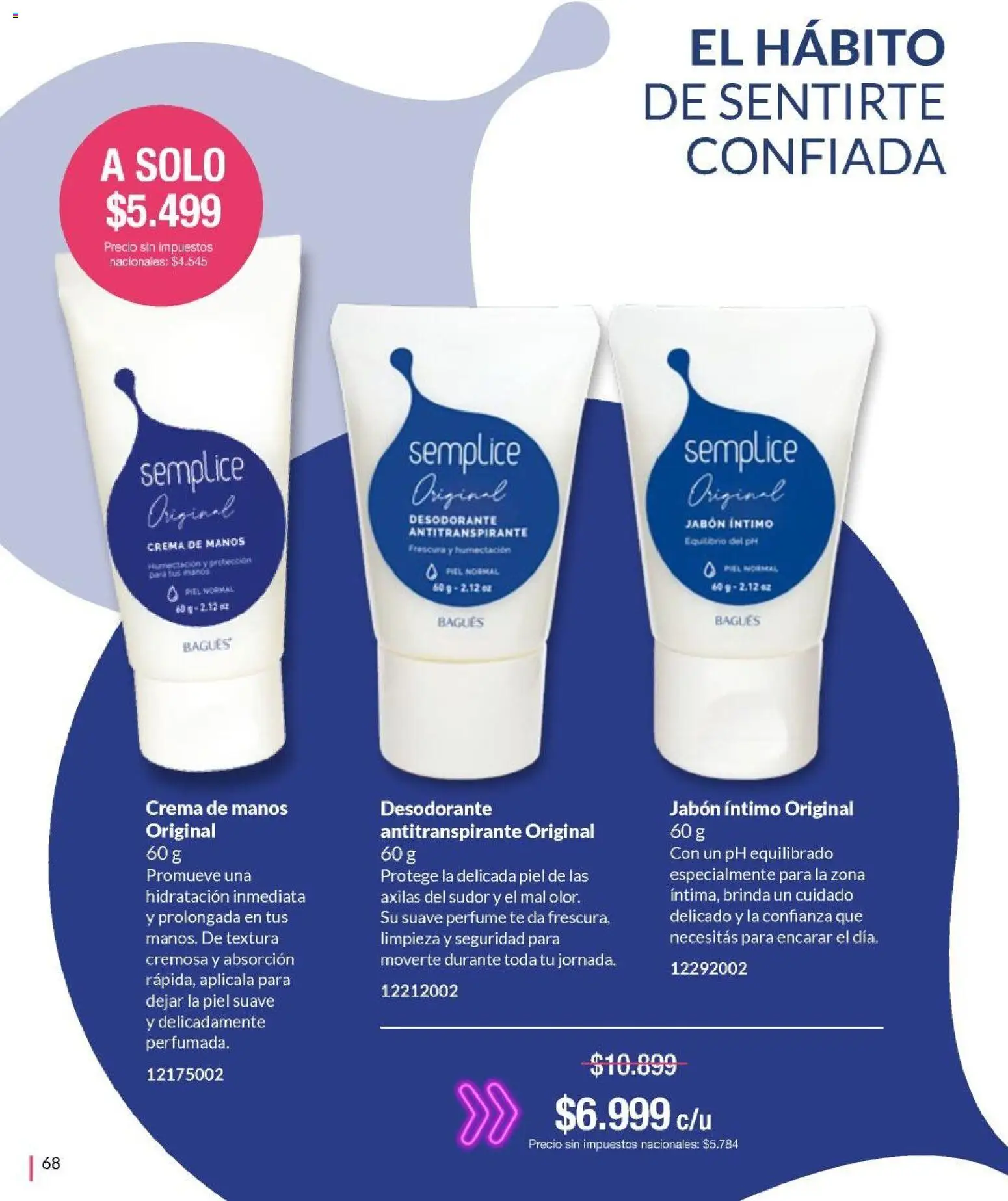 Bagués - Catálogo │ válido desde el 20.10.2025 | Página: 68 | Productos: Crema de manos, Jabón, Antitranspirante, Crema