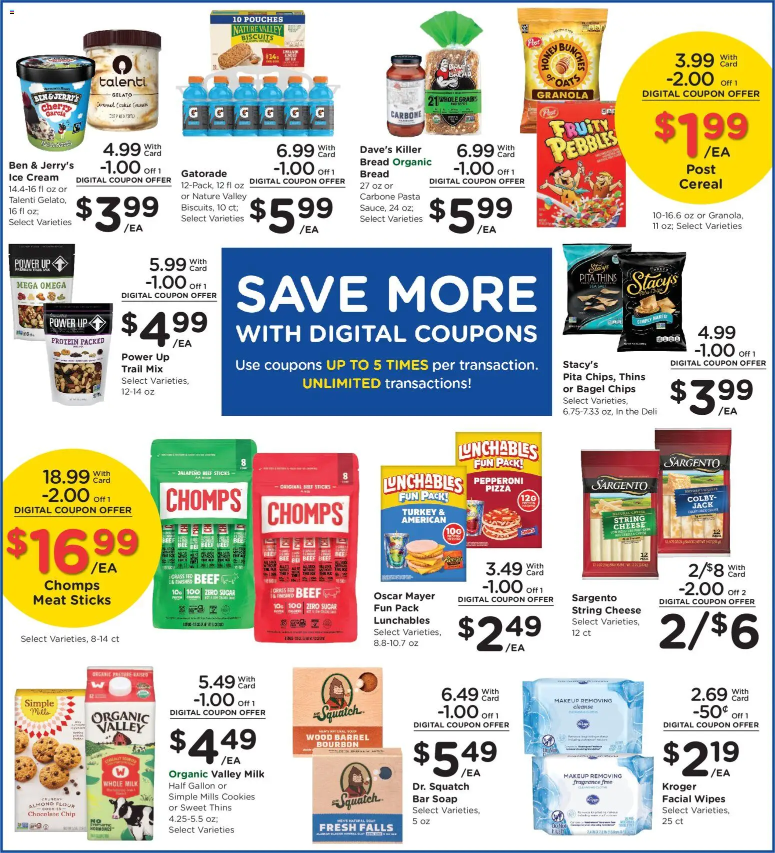 King Soopers Weekly Ad - valid from 15.04.2026 | Page: 5 | Products: Pasta, Chips, Salt, Chocolate Chip