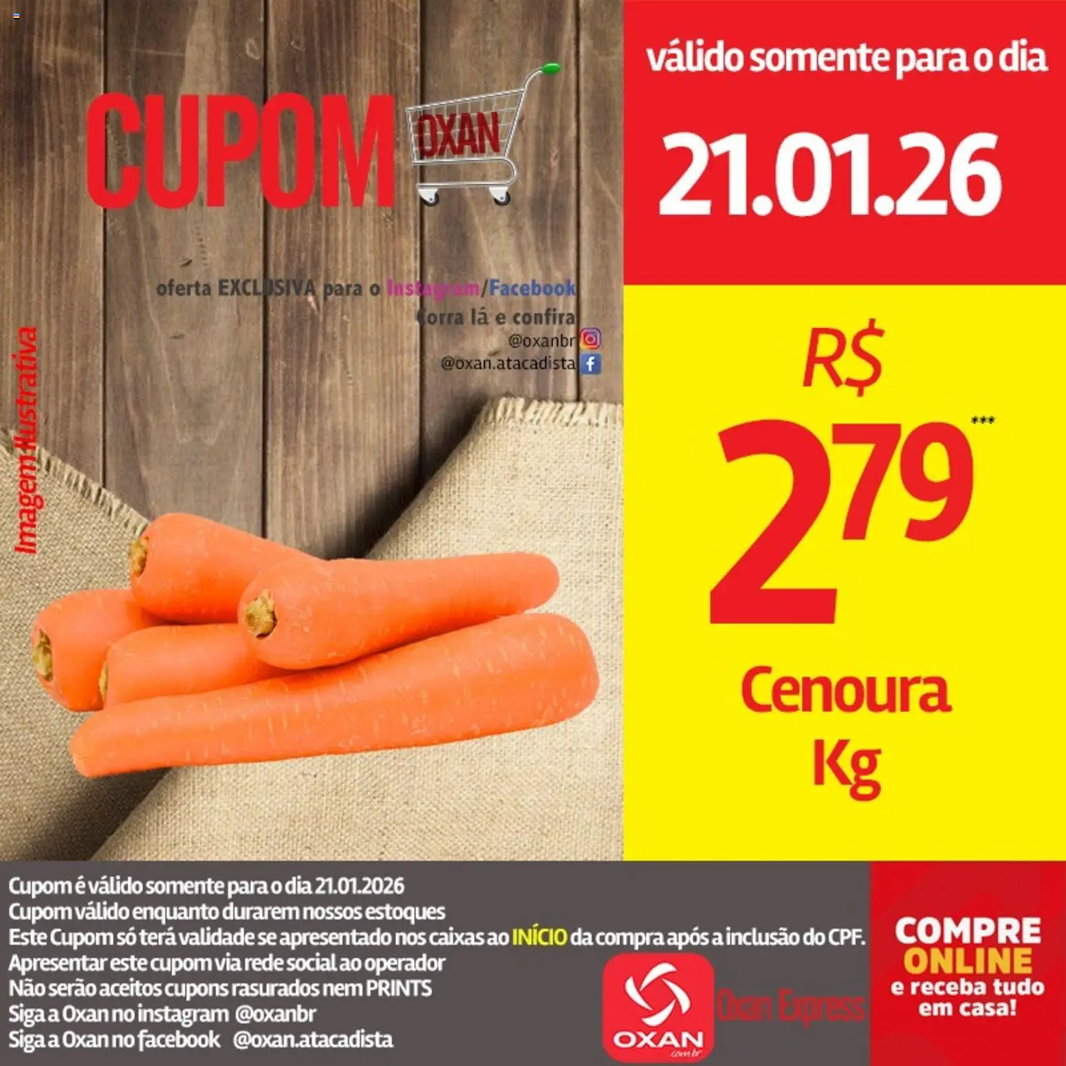 Oxan Atacadista Folheto - válido de 21.01.2026 | Página: 22 | Produtos: Cenoura