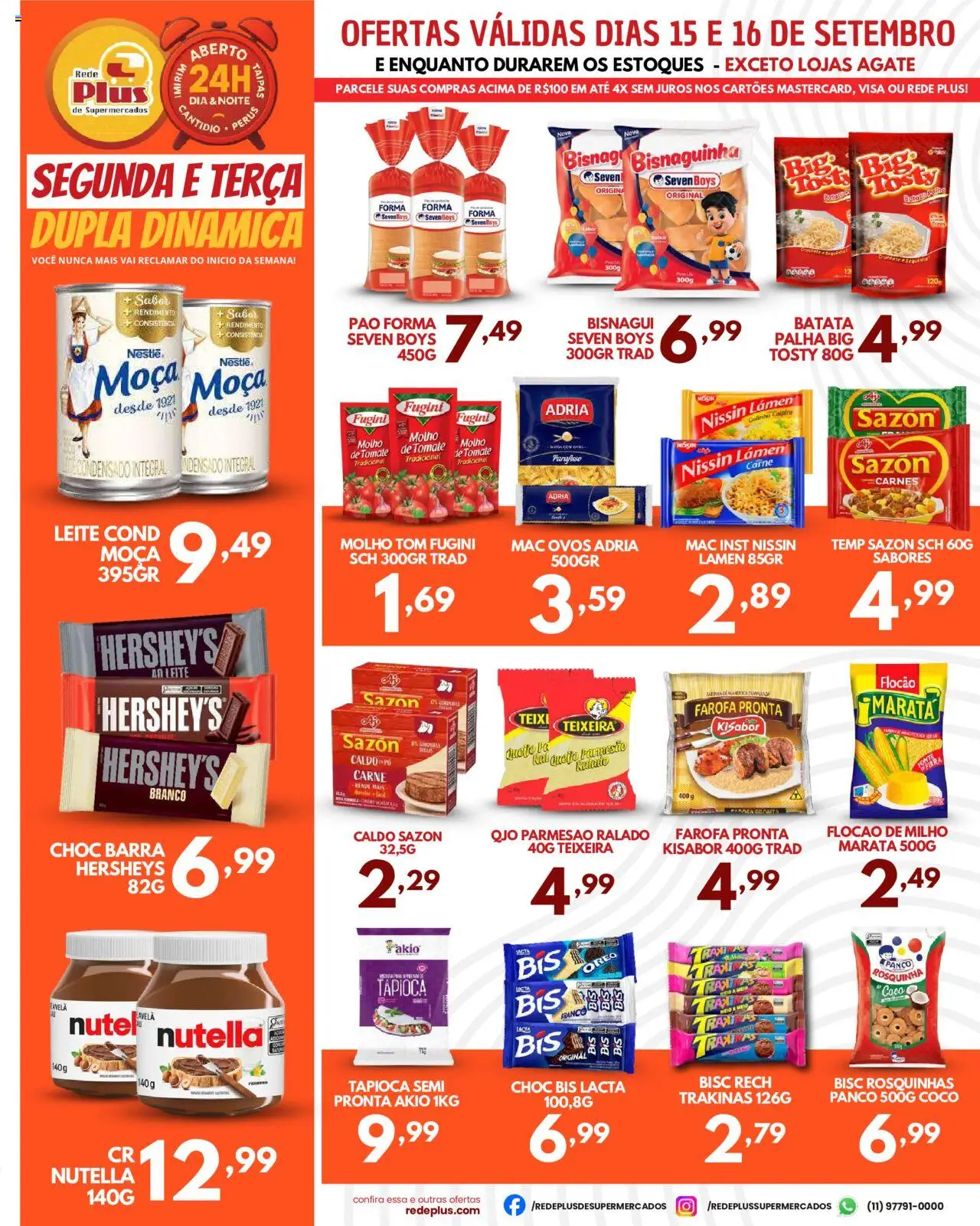 Rede Plus Supermercados Folheto - válido de 15.09.2025 | Página: 3 | Produtos: Queijo, Rosquinha, Farofa, Avelã