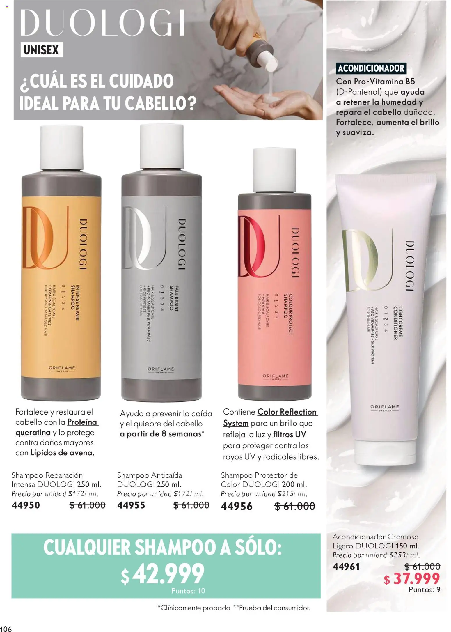 Oriflame revista - valida desde el 14.02.2026 | Página: 106 | Productos: Shampoo, Brillo, Acondicionador