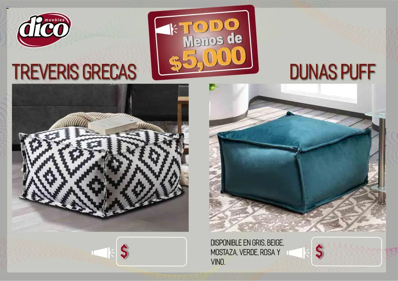 Nuevas ofertas de Muebles Dico válidas en toda la República Mexicana desde el 12.02.2025. ¡Encuentra las mejores ofertas en Muebles Dico catálogo Todo Menos! | Página: 57