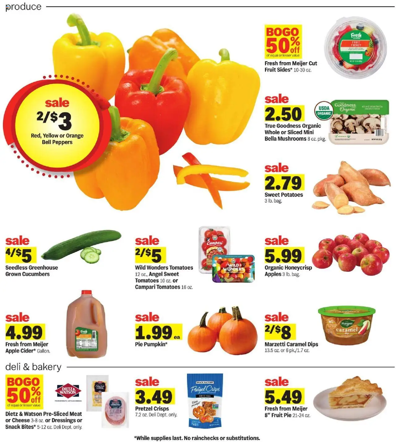 Meijer Weekly Ad - valid from 15.10.2025 | Page: 19 | Products: Bakery, Tomatoes, Cucumbers, Bag