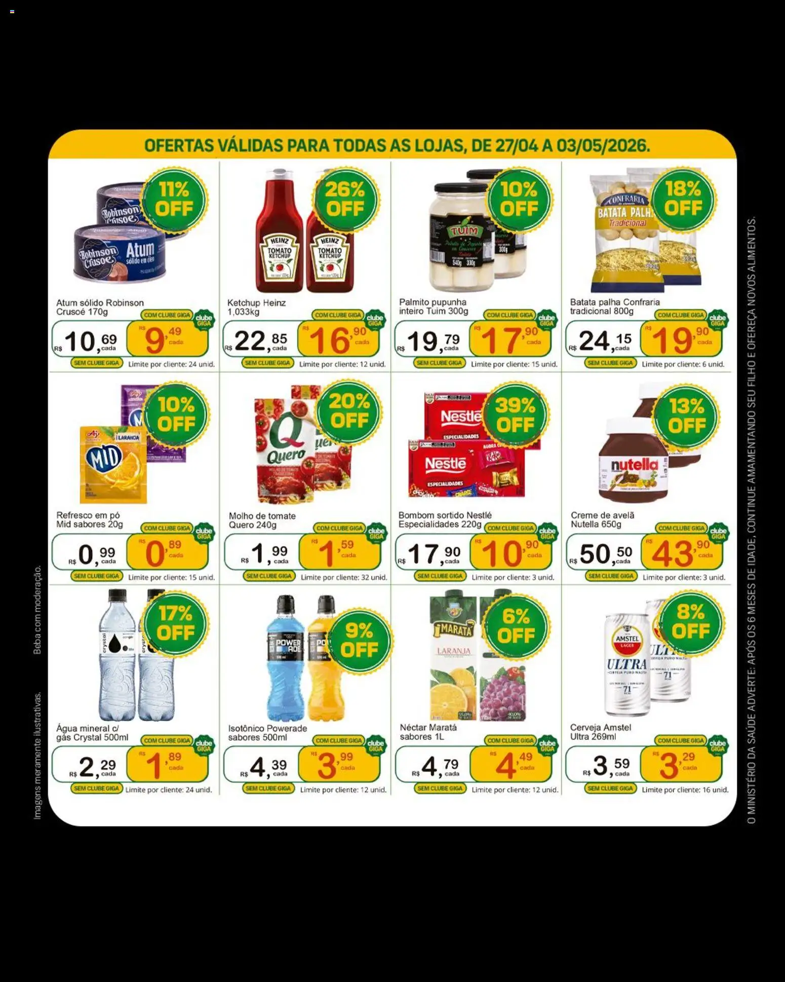 GIGA Atacado Folheto - válido de 27.04.2026 | Página: 4 | Produtos: Palmito, Refresco, Água mineral, Batata