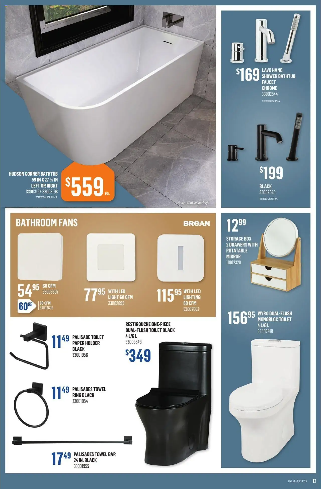 Canac flyer valid from 09.10.2025 | Page: 12 | Products: Box, Shower, Mirror