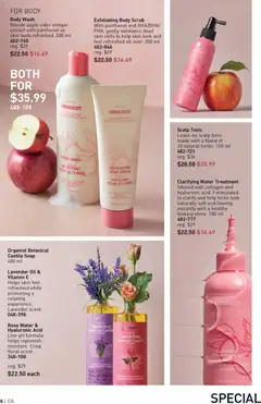 Preview of Body Wash, Blends apple cider vinegar extract with panthenol so skin feels refreshed. 500 ml from shop Avon valid from 12.03.2026 | Page: 8 | Products: Soap, Body wash, Oil