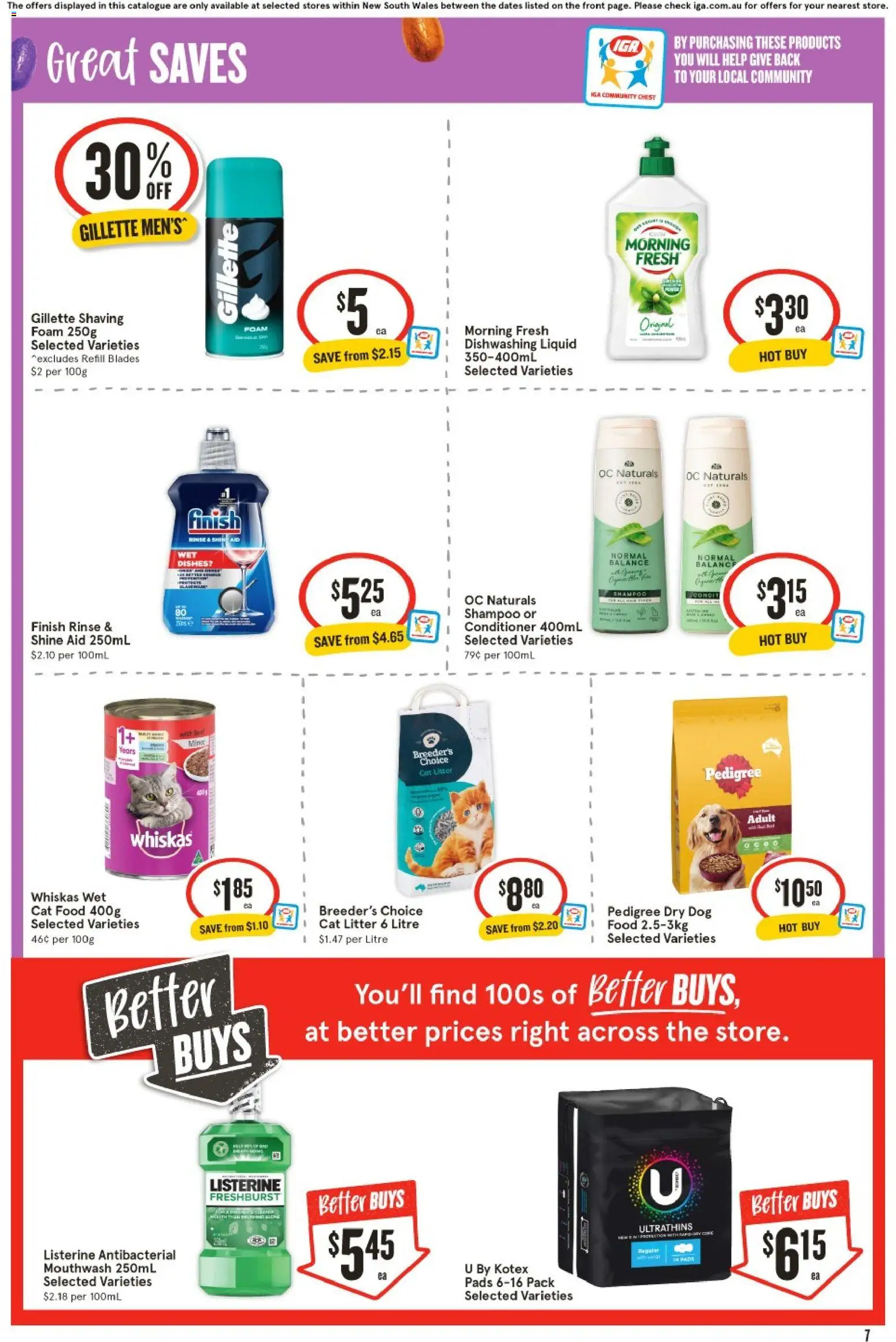 IGA catalogue - valid from 18.03.2026 | Page: 7 | Products: Milk, Chicken, Tea, Sauce