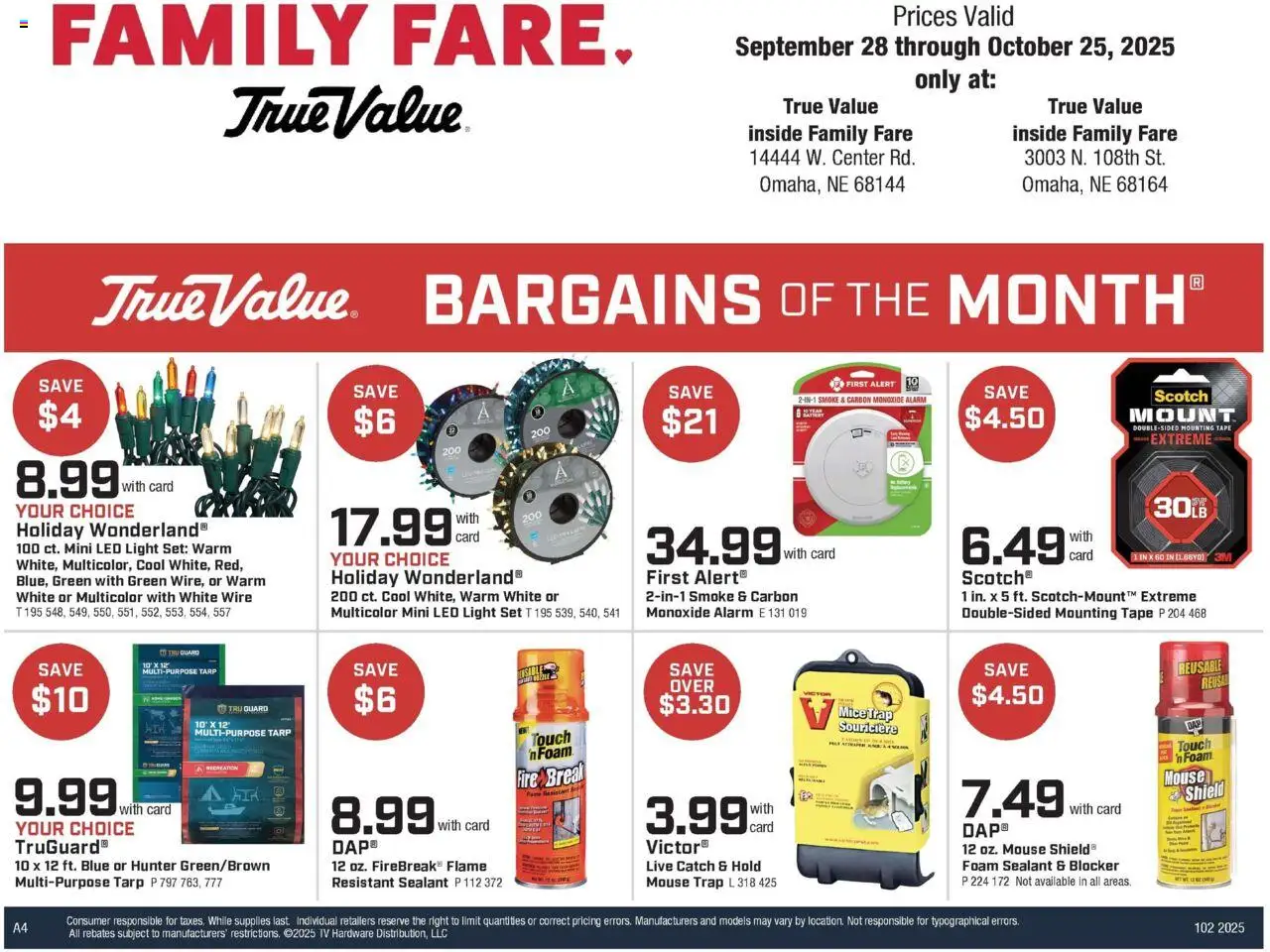 Family Fare Weekly Ad - NE - valid from 12.10.2025 | Page: 15 | Products: Sealant, Wire, Alarm, Mouse