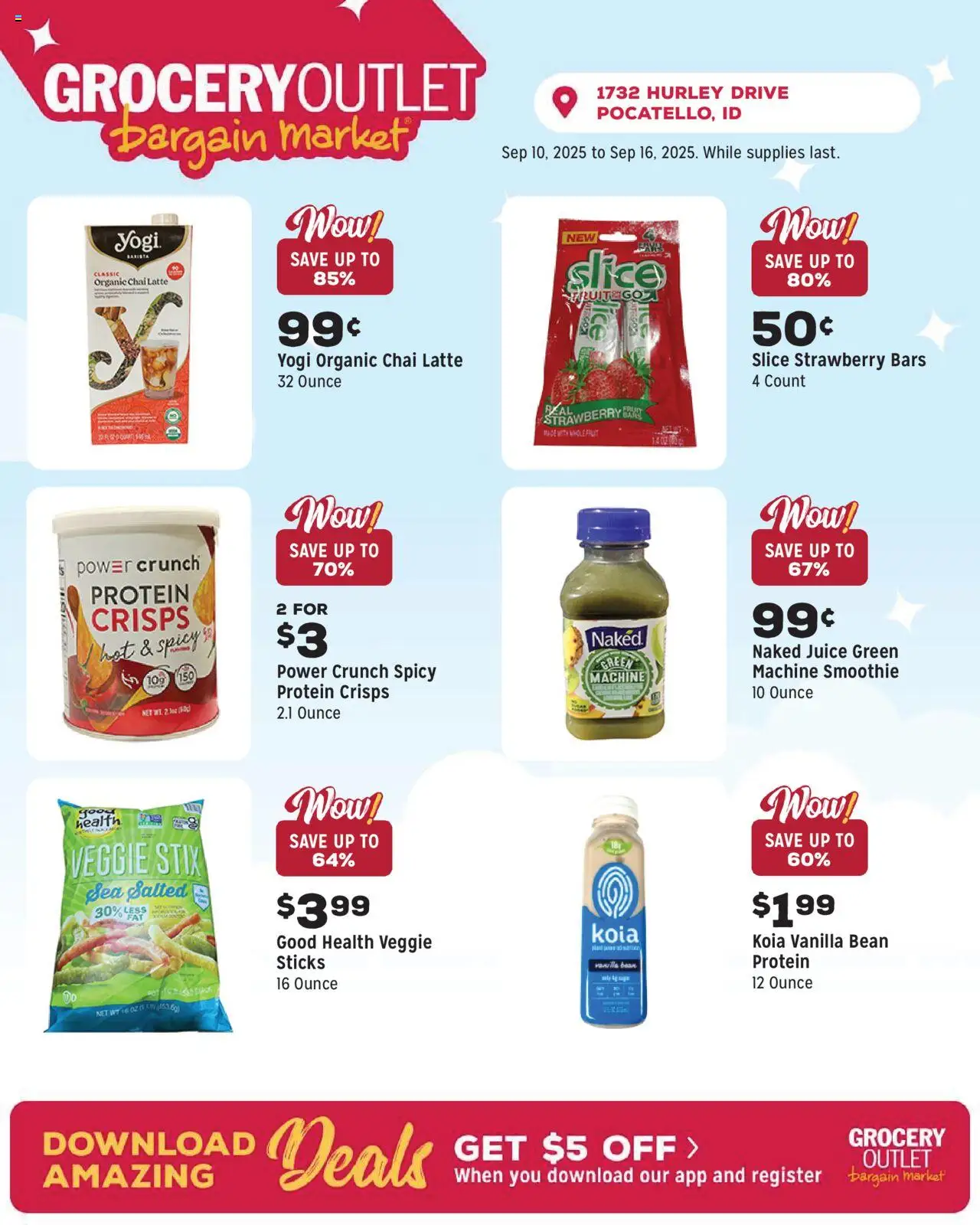Grocery Outlet Weekly Ad - ID - valid from 10.09.2025 | Page: 2 | Products: Juice, 2人掛けソファ