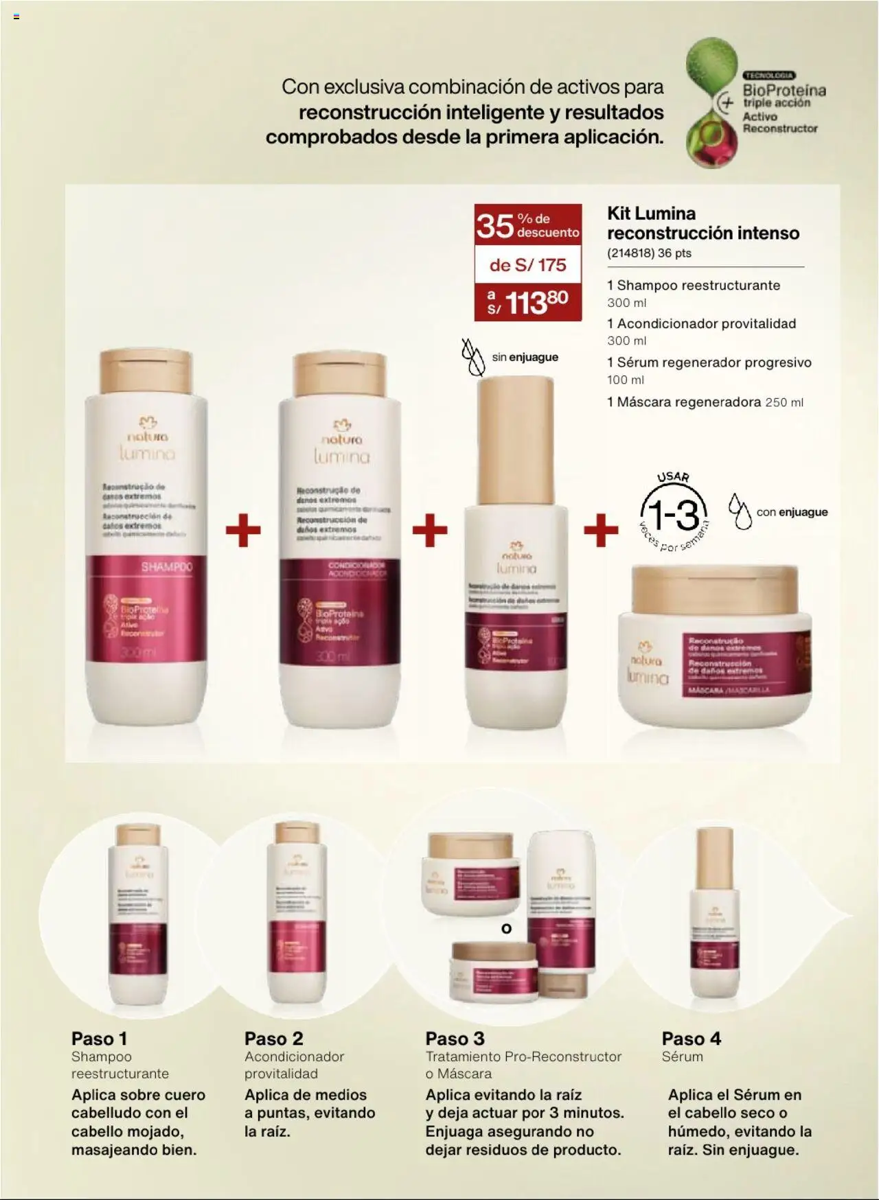 Catálogo Natura válido desde 29.08.2025 | Página: 120 | Productos: Máscara, Shampoo, Acondicionador