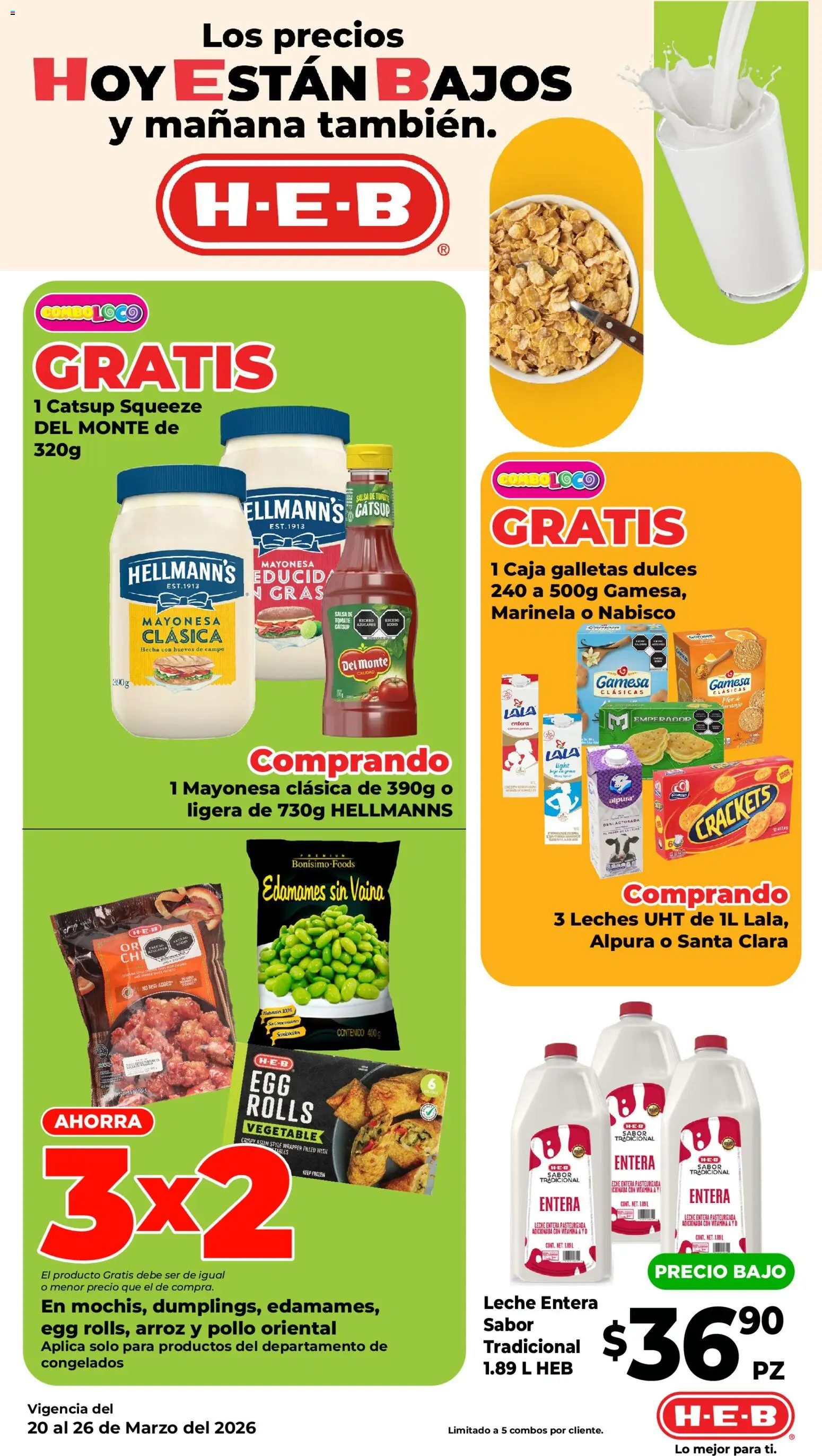 Nuevas ofertas de H-E-B válidas en toda la República Mexicana desde el 20.03.2026. ¡Encuentra las mejores ofertas en H-E-B folleto! | Página: 5 | Productos: Pollo, Tomate, Dulces, Catsup