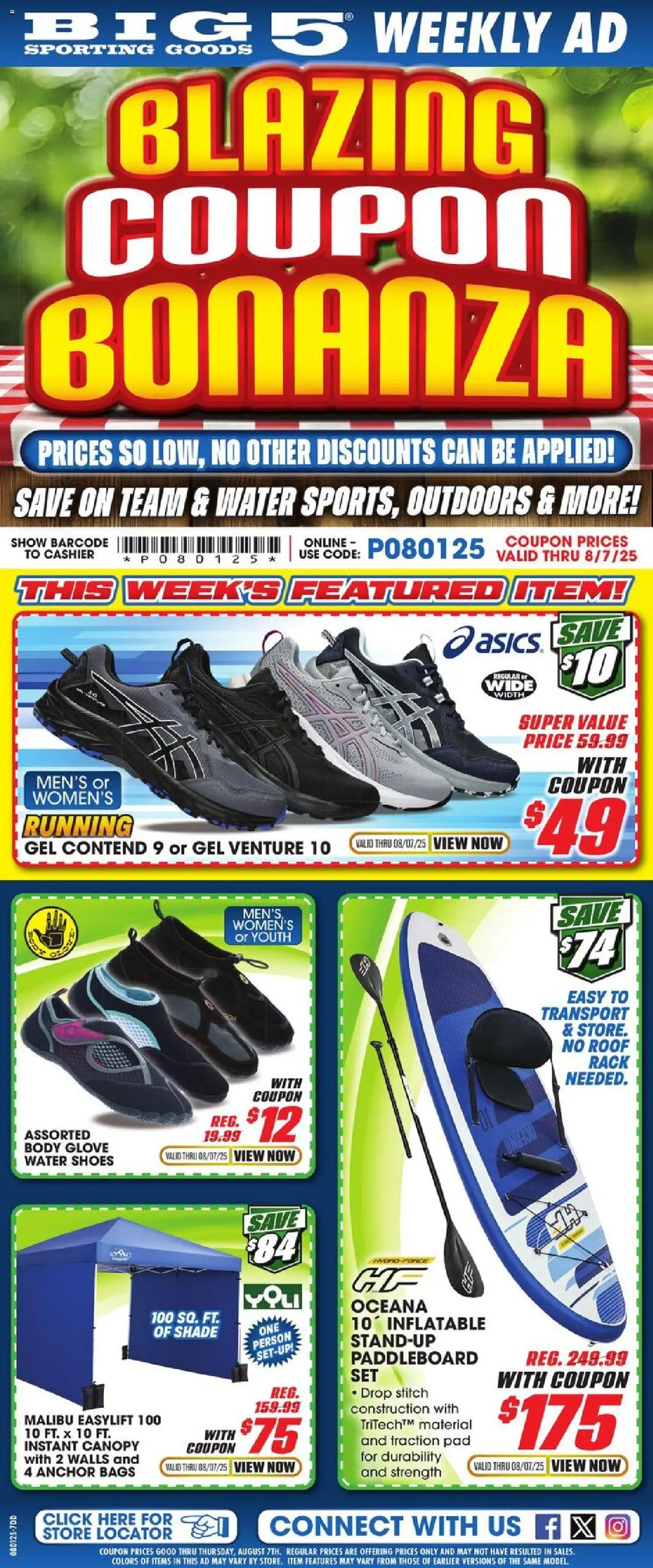 Big 5 Sporting Goods Weekly Ad - valid from 01.08.2025 | Page: 1 | Products: Anchor, Water