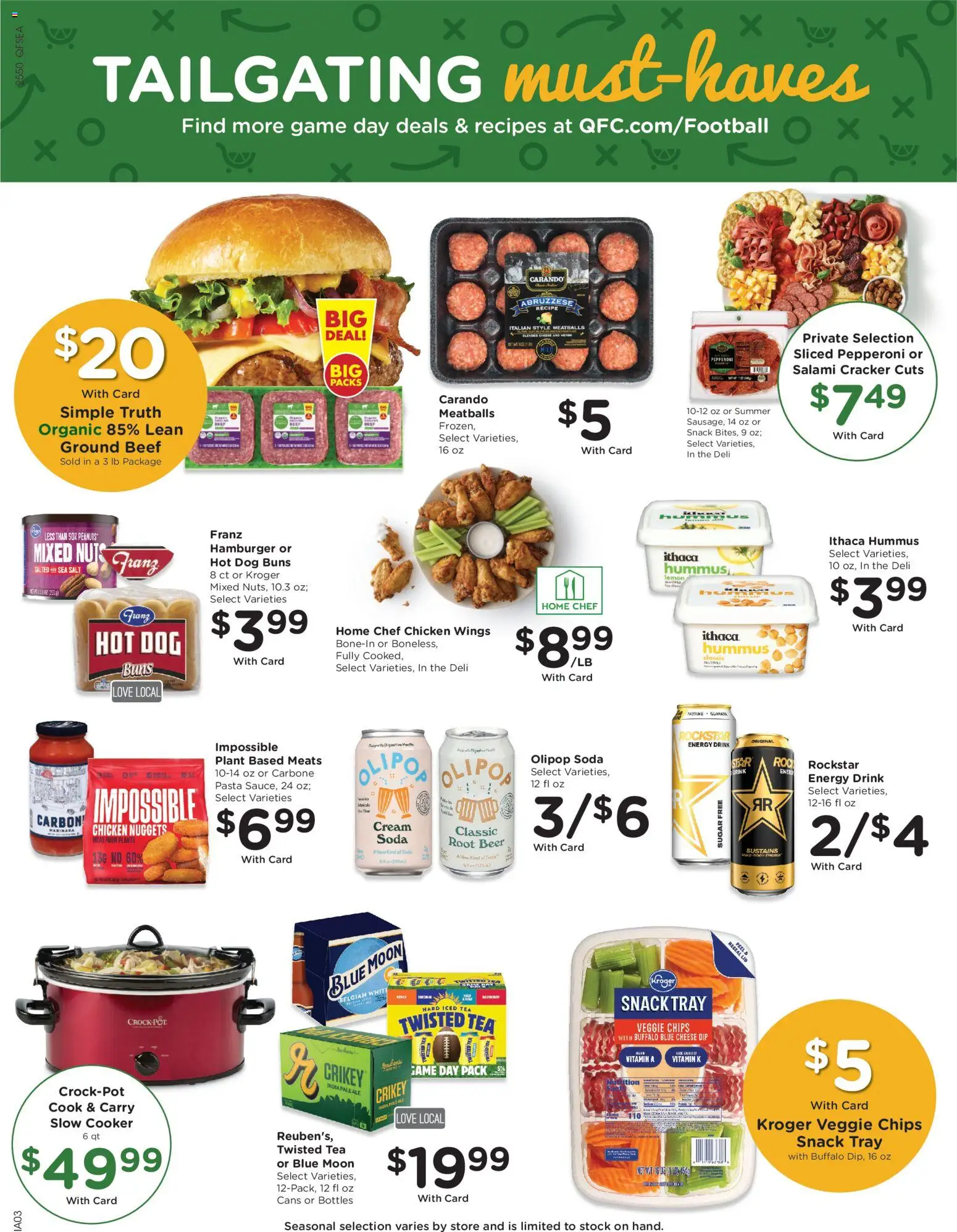 QFC Weekly Ad - WA - valid from 14.01.2026 | Page: 5 | Products: Beer, Beef, Pasta, Salt