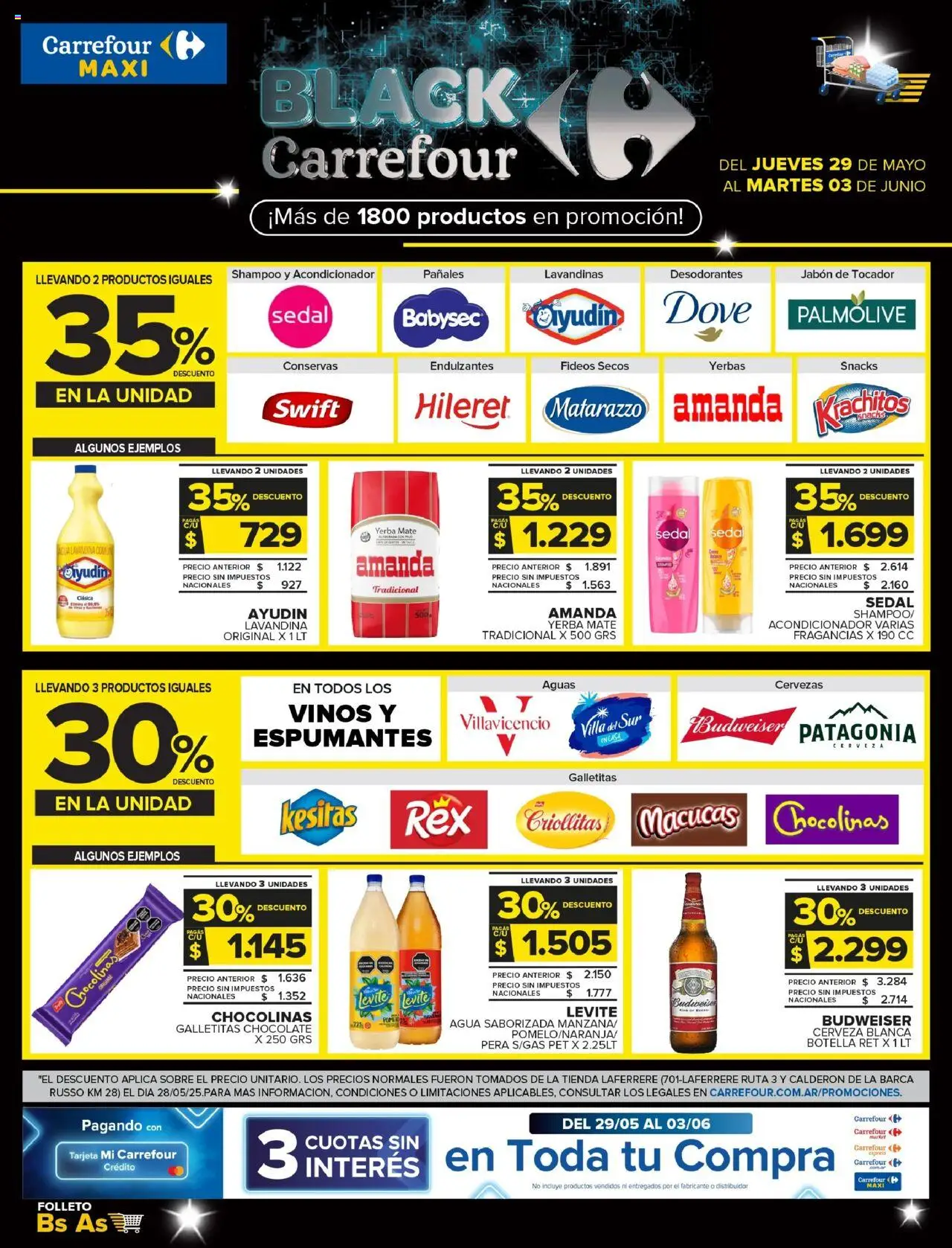 Carrefour Maxi catálogo │ válido desde el 29.05.2025 | Página: 1 | Productos: Mate, Galletitas, Chocolate, Pañales