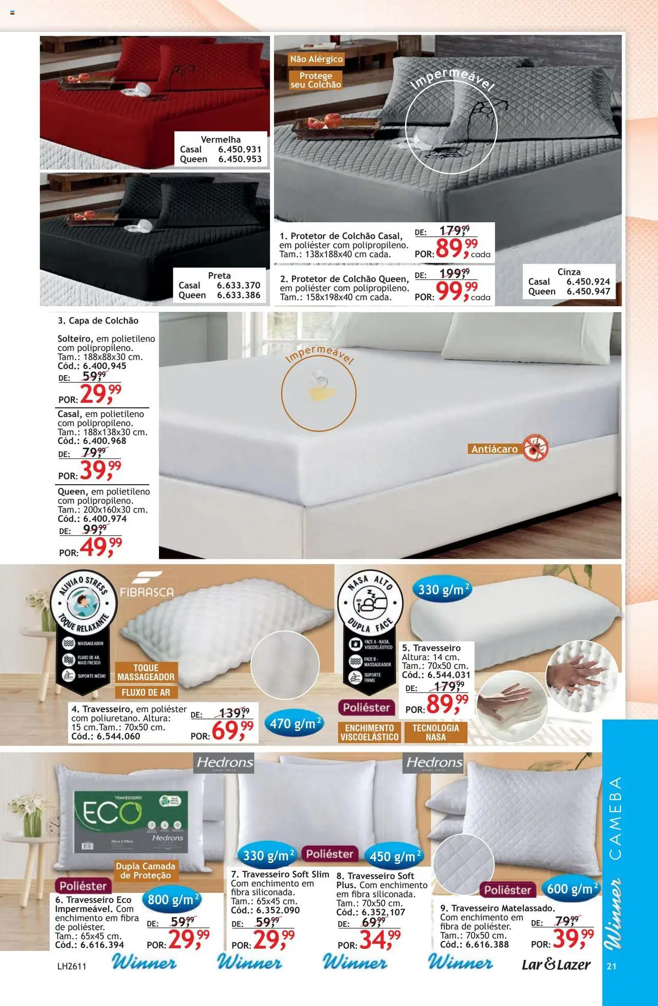 Quatro Estações Folheto - válido de 01.07.2025 | Página: 21 | Produtos: Protetor de colchão, Colchão, Capa de colchão, Massageador