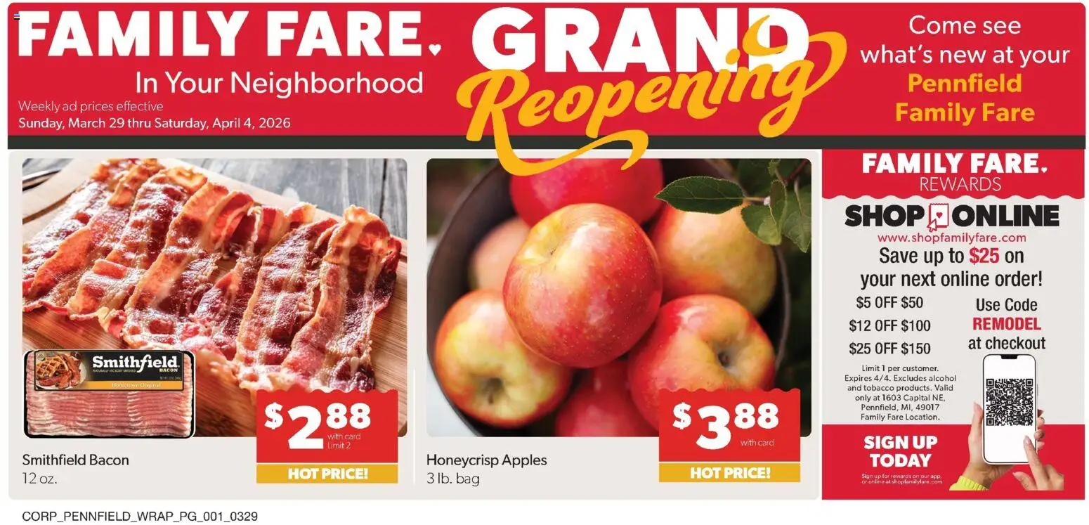 Family Fare Weekly Ad - MI - valid from 29.03.2026 | Page: 2 | Products: Apples, Bag