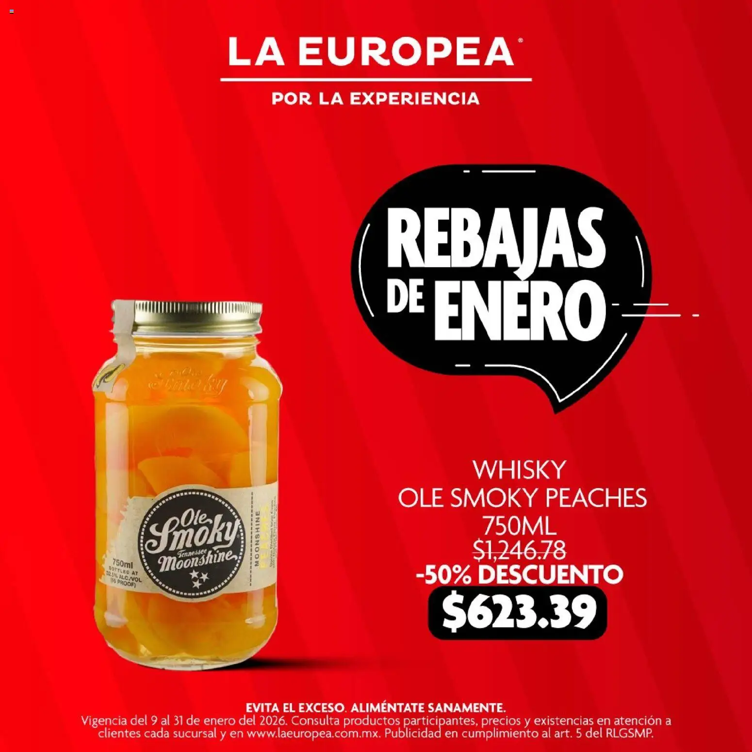 Nuevas ofertas de La Europea válidas en toda la República Mexicana desde el 09.01.2026. ¡Encuentra las mejores ofertas en La Europea catálogo Rebajas de Enero! | Página: 6 | Productos: Whisky