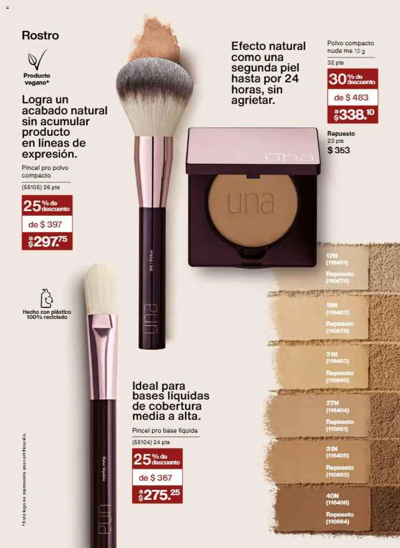 Nuevas ofertas de Natura válidas en toda la República Mexicana desde el 21.07.2025. ¡Encuentra las mejores ofertas en Natura - Campaña12 2025! | Página: 48 | Productos: Pincel, Polvo compacto, Polvo