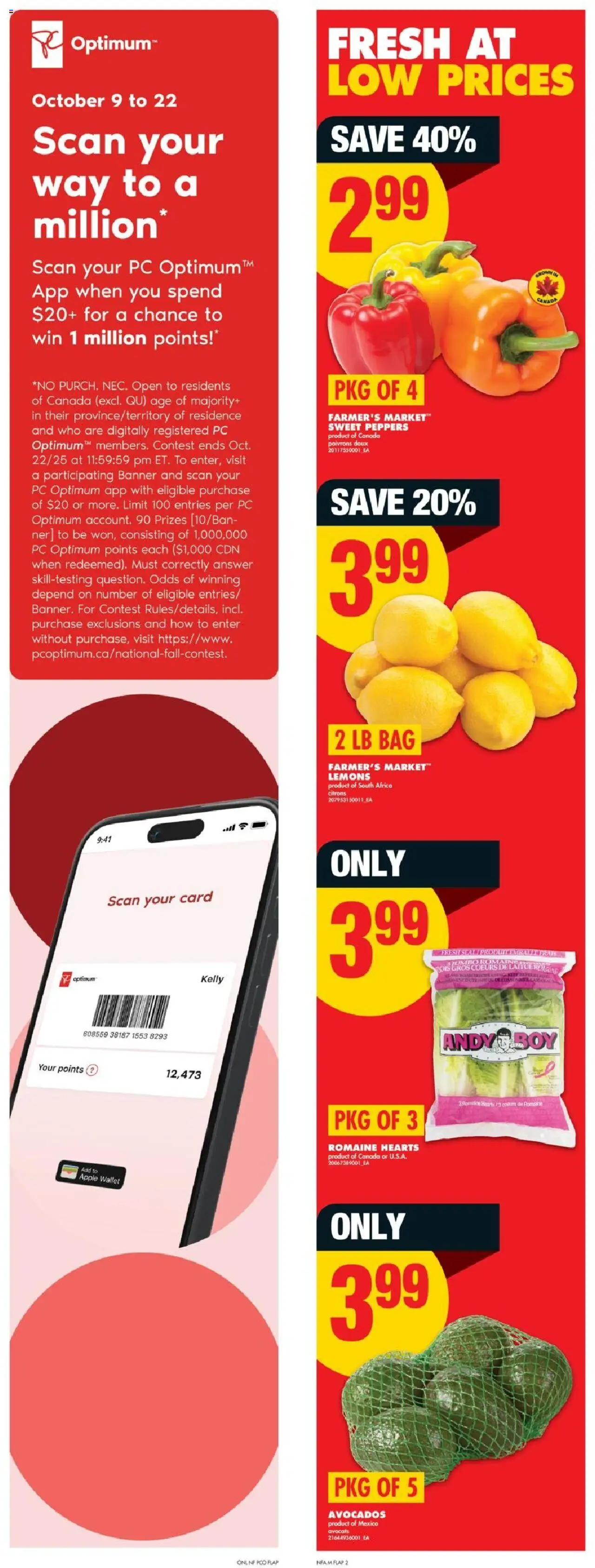 No Frills flyer valid from 09.10.2025 | Page: 2 | Products: Wallet, PC, Bag