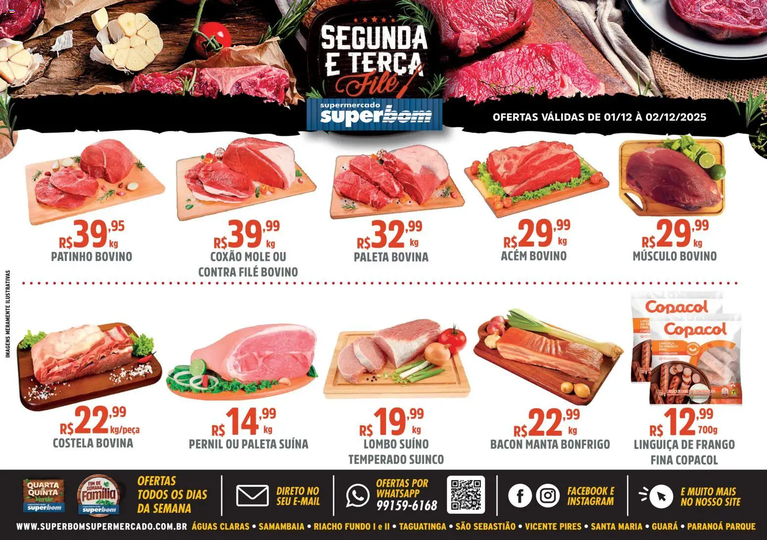 Superbom Folheto - válido de 01.12.2025 | Página: 1 | Produtos: Linguiça, Lombo, Pernil, Frango