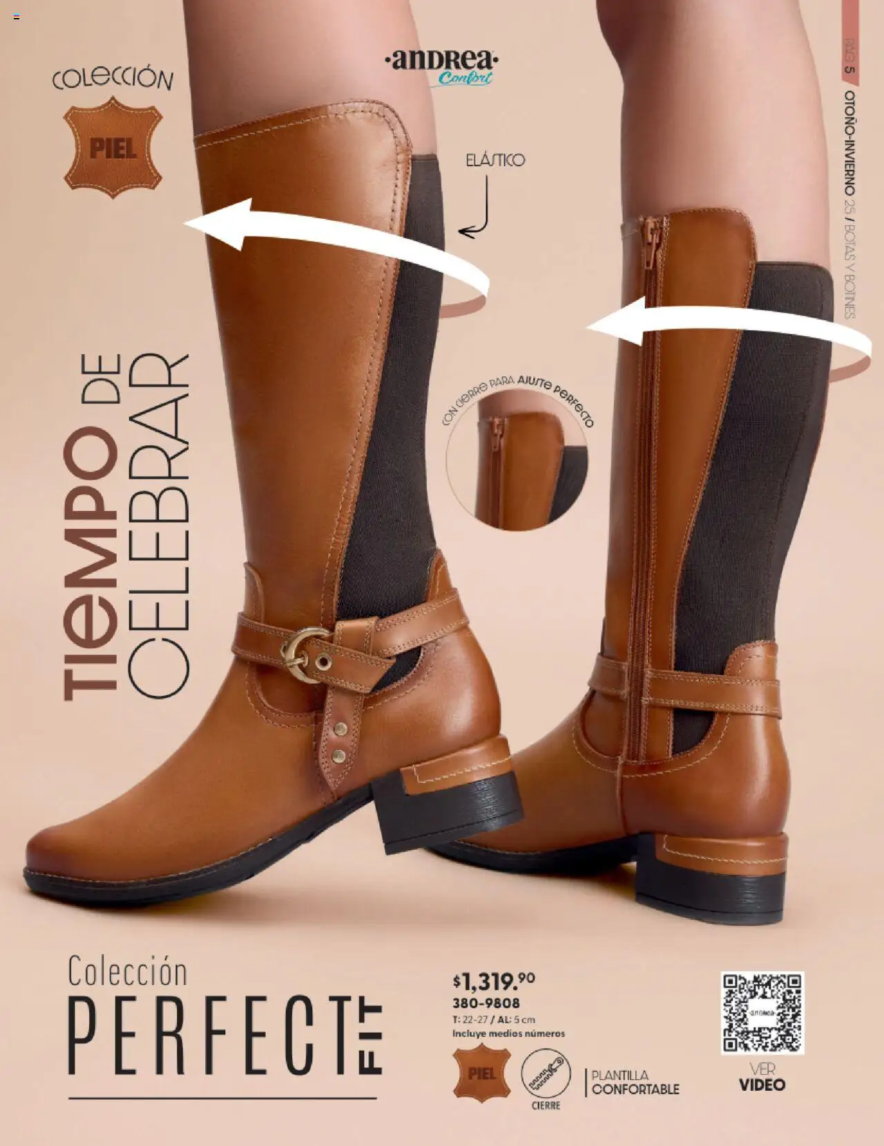 Nuevas ofertas de Andrea válidas en toda la República Mexicana desde el 24.08.2025. ¡Encuentra las mejores ofertas en Andrea - CCatálogo Calzado Confort Otoño! | Página: 5 | Productos: Botas, Botines, Video
