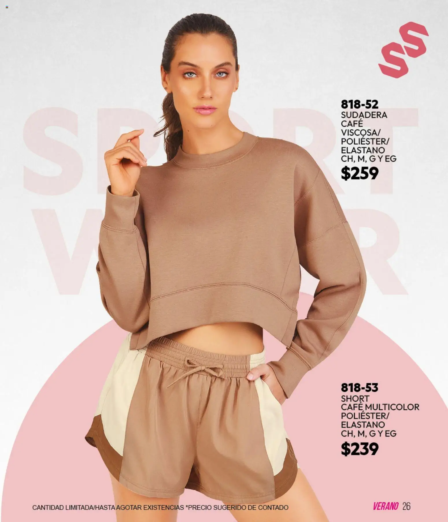 Nuevas ofertas de Cklass válidas en toda la República Mexicana desde el 05.03.2026. ¡Encuentra las mejores ofertas en Cklass catálogo Verano Sportbrands Dama! | Página: 122 | Productos: Café, Sudadera, Short