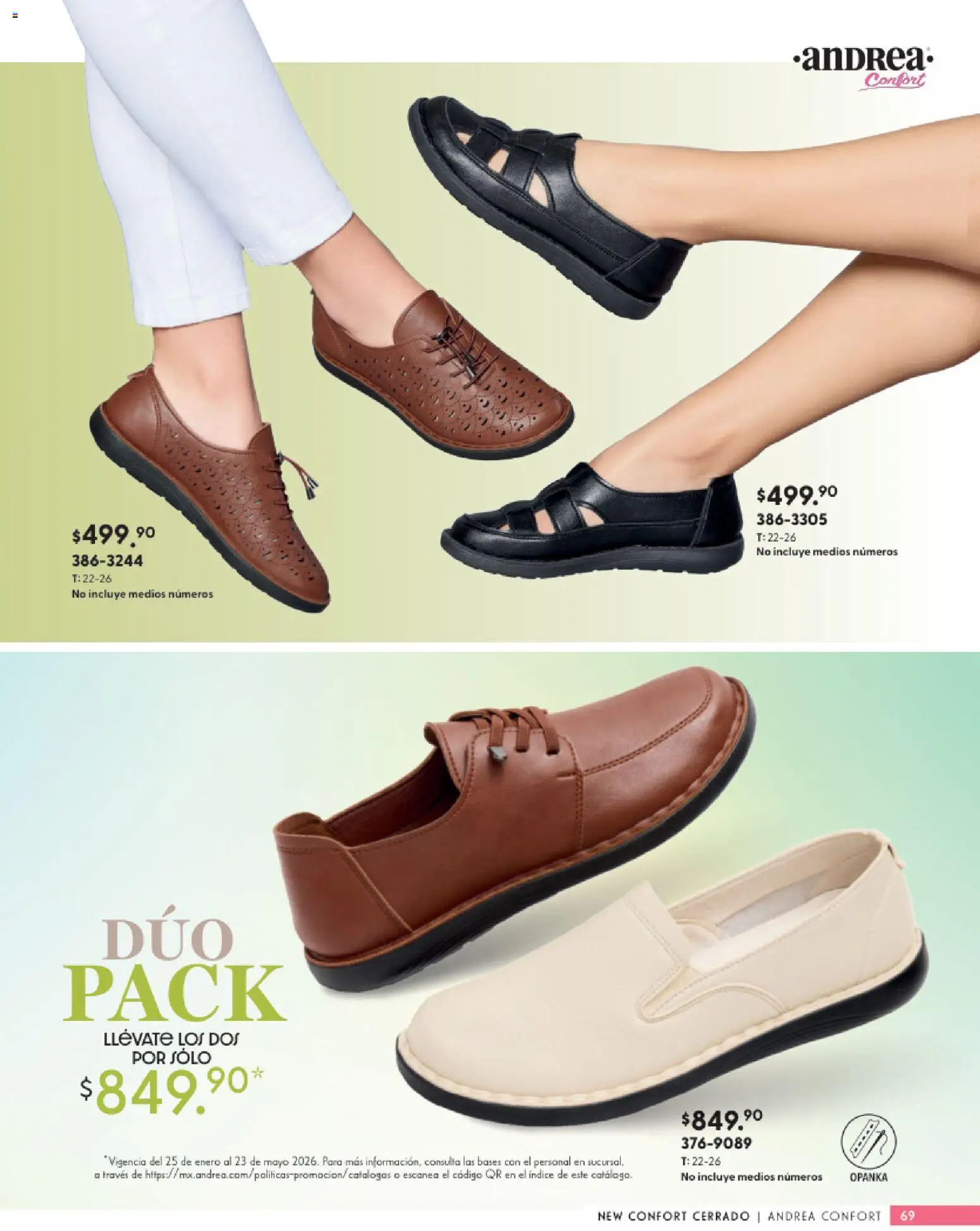 Nuevas ofertas de Andrea válidas en toda la República Mexicana desde el 25.01.2026. ¡Encuentra las mejores ofertas en Andrea catálogo Calzado Confort ! | Página: 69