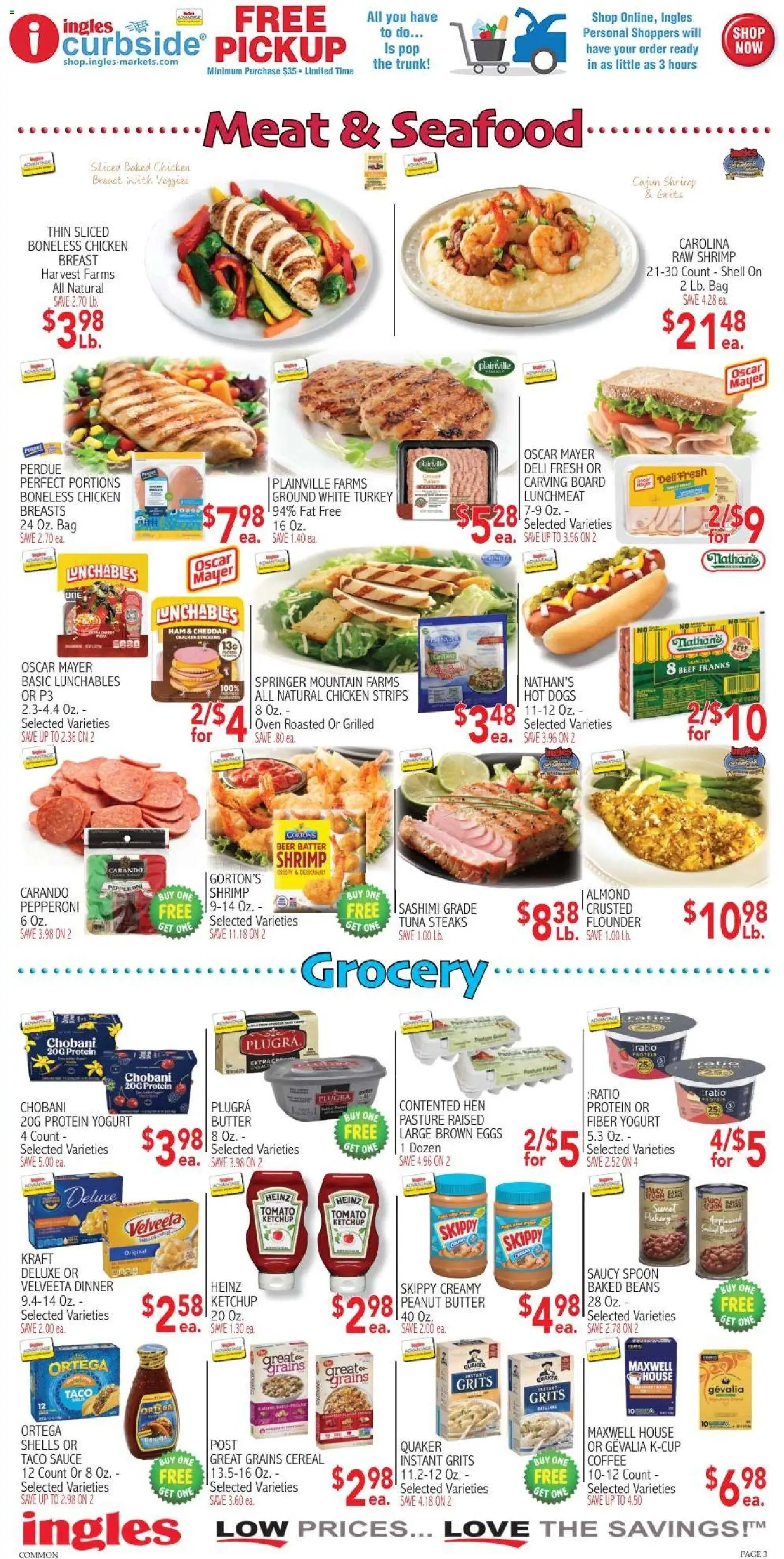 Ingles Weekly Ad - valid from 15.04.2026 | Page: 3 | Products: Butter, Yogurt, Eggs, Oven