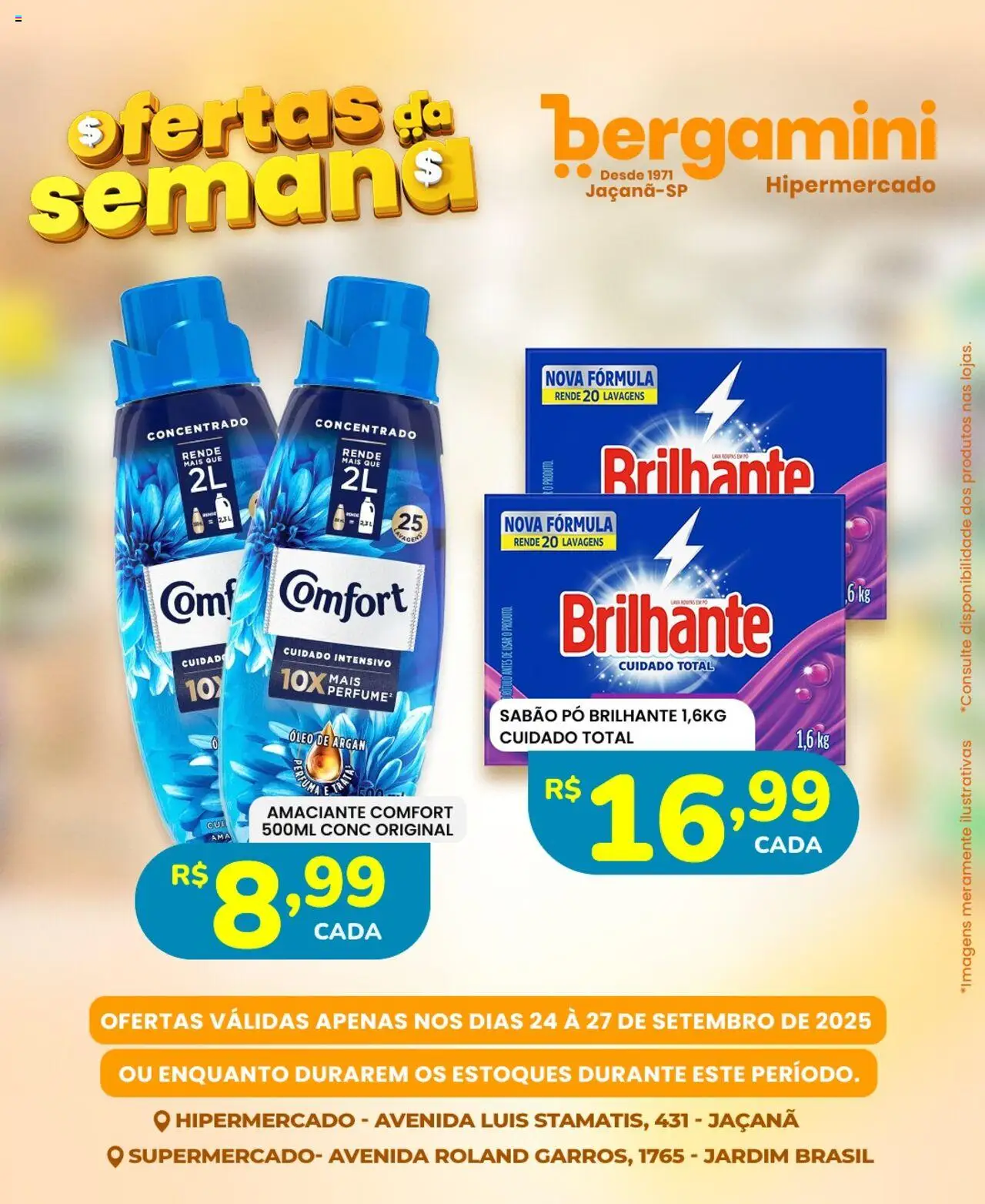 Supermercado Bergamini Folheto - válido de 24.09.2025 | Página: 11 | Produtos: Perfume, Pó, Sabão, Óleo