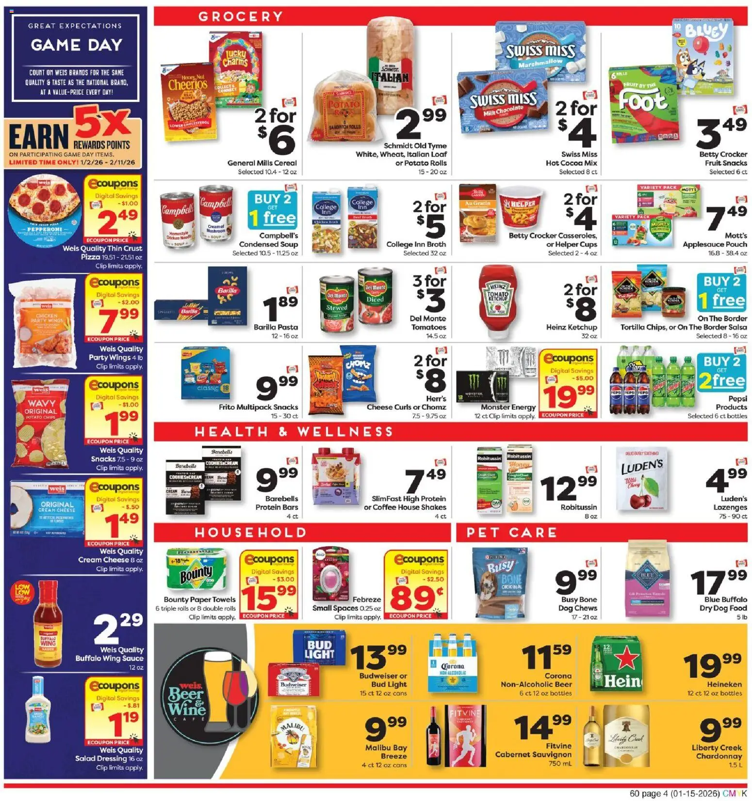 Weis Weekly Circular - PA - valid from 15.01.2026 | Page: 8 | Products: Beef, Pasta, Ketchup, Game