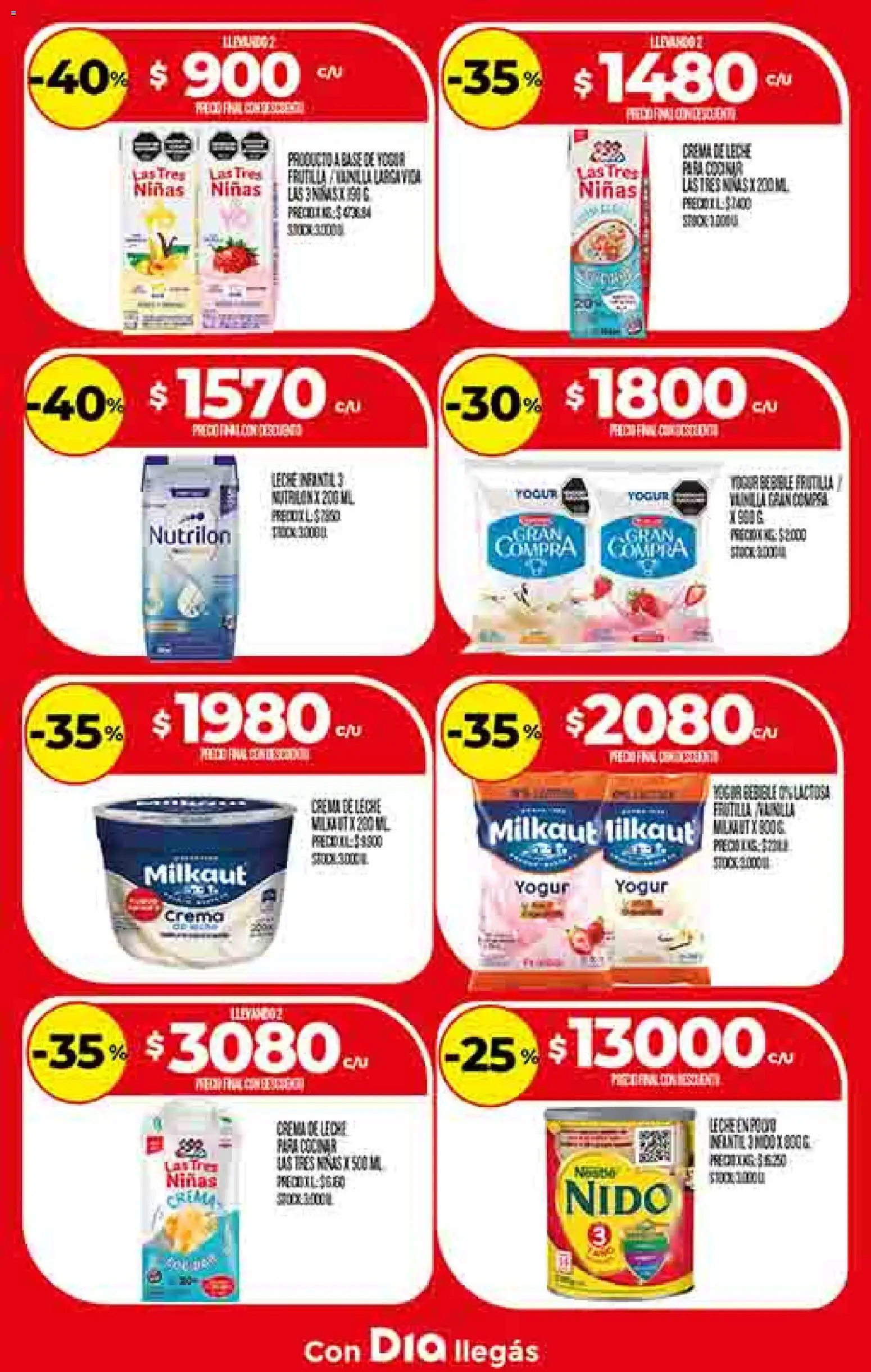 Supermercado DIA Ofertas │ válido desde el 05.11.2025 | Página: 11 | Productos: Crema de leche, Leche, Yogur, Crema