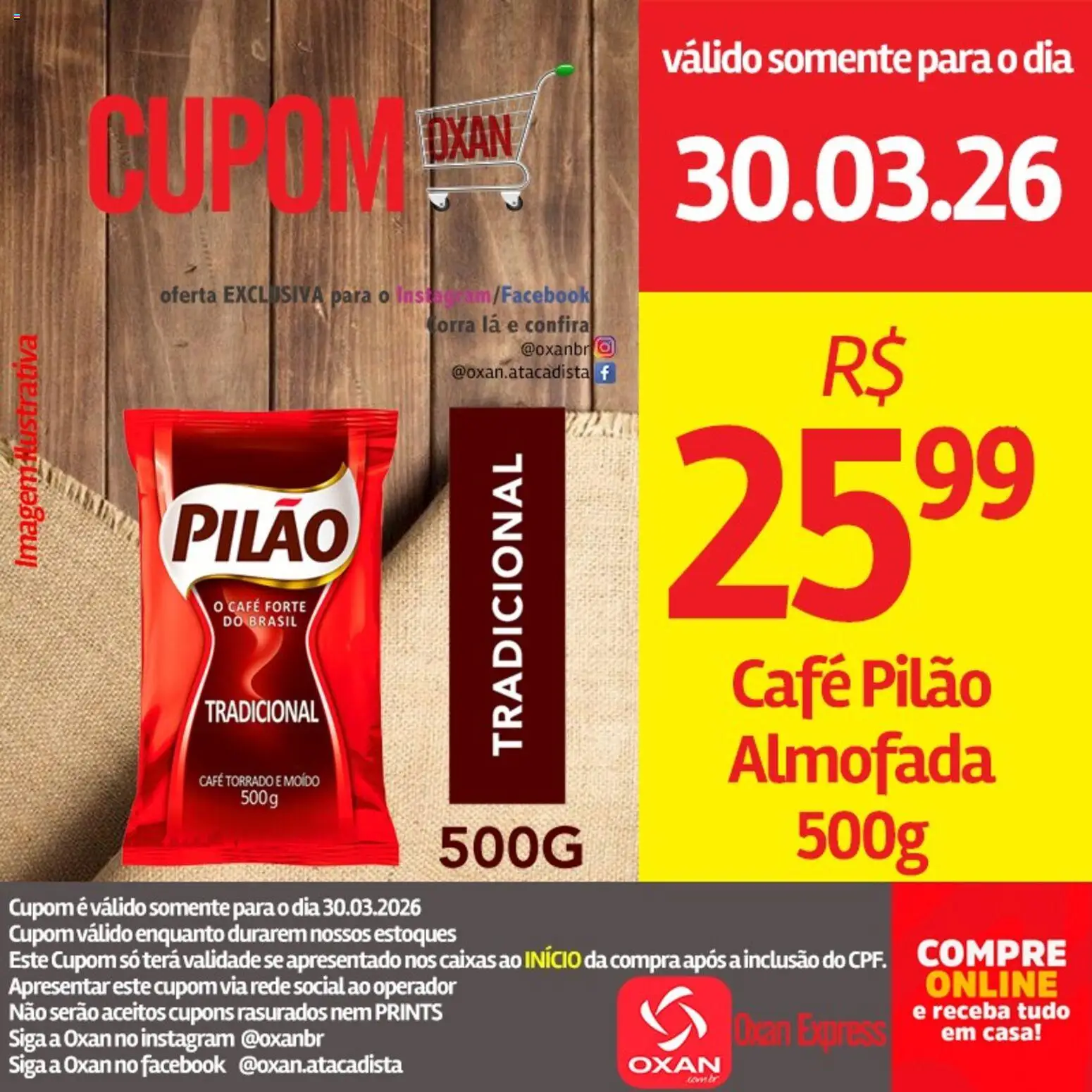 Oxan Atacadista Folheto - válido de 30.03.2026 | Página: 5 | Produtos: Almofada, Café, Café pilão