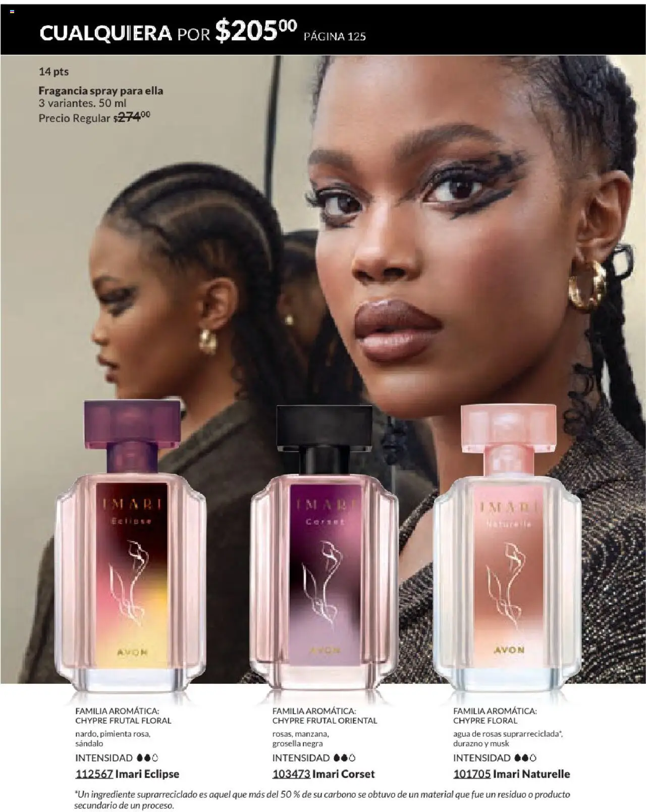 Nuevas ofertas de AVON válidas en toda la República Mexicana desde el 17.03.2025. ¡Encuentra las mejores ofertas en AVON campaña 7 2025! | Página: 125 | Productos: Durazno, Pimienta, Agua, Fragancia