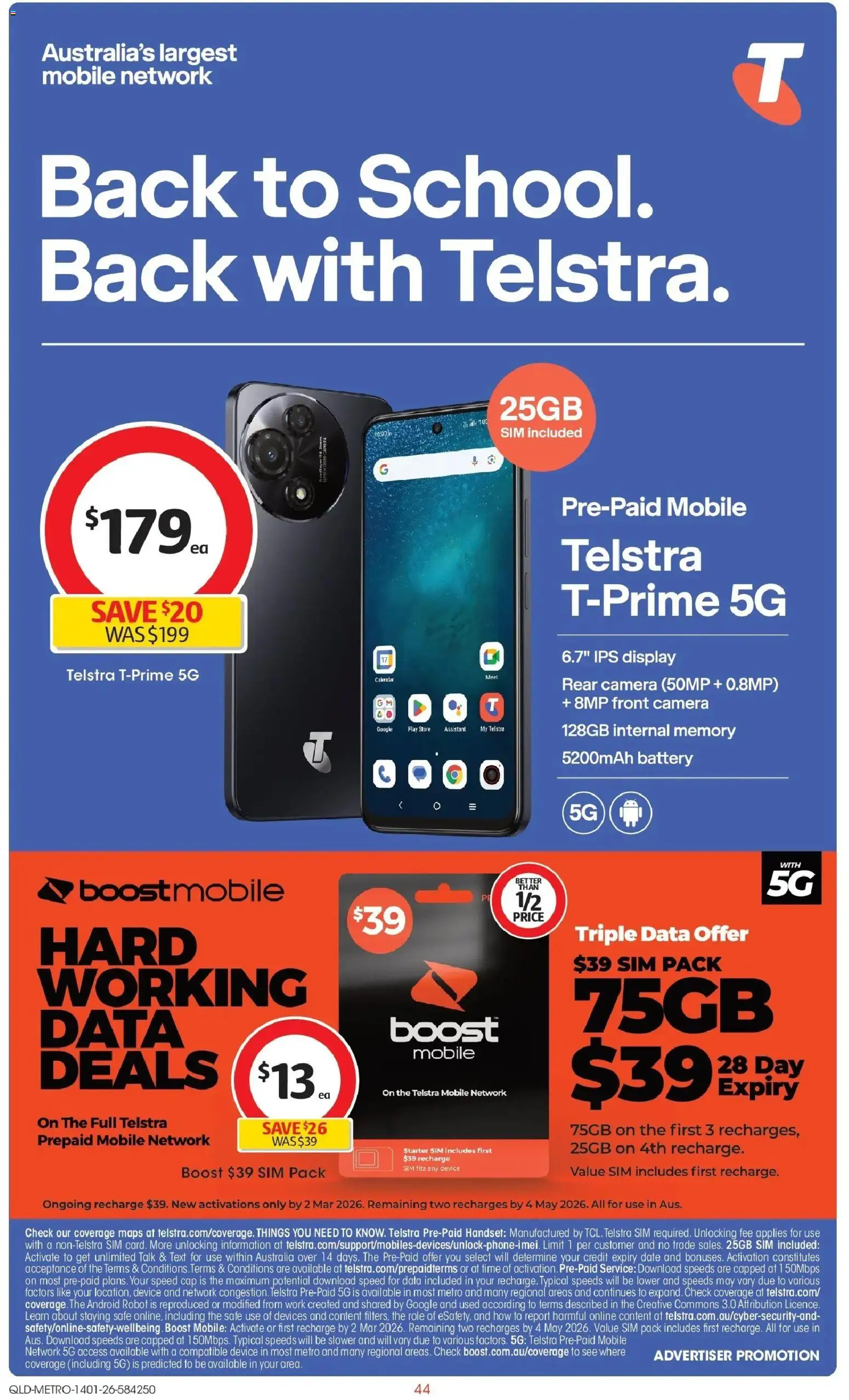 Coles catalogue - valid from 14.01.2026 | Page: 44 | Products: Date, Cap, Camera, Safe