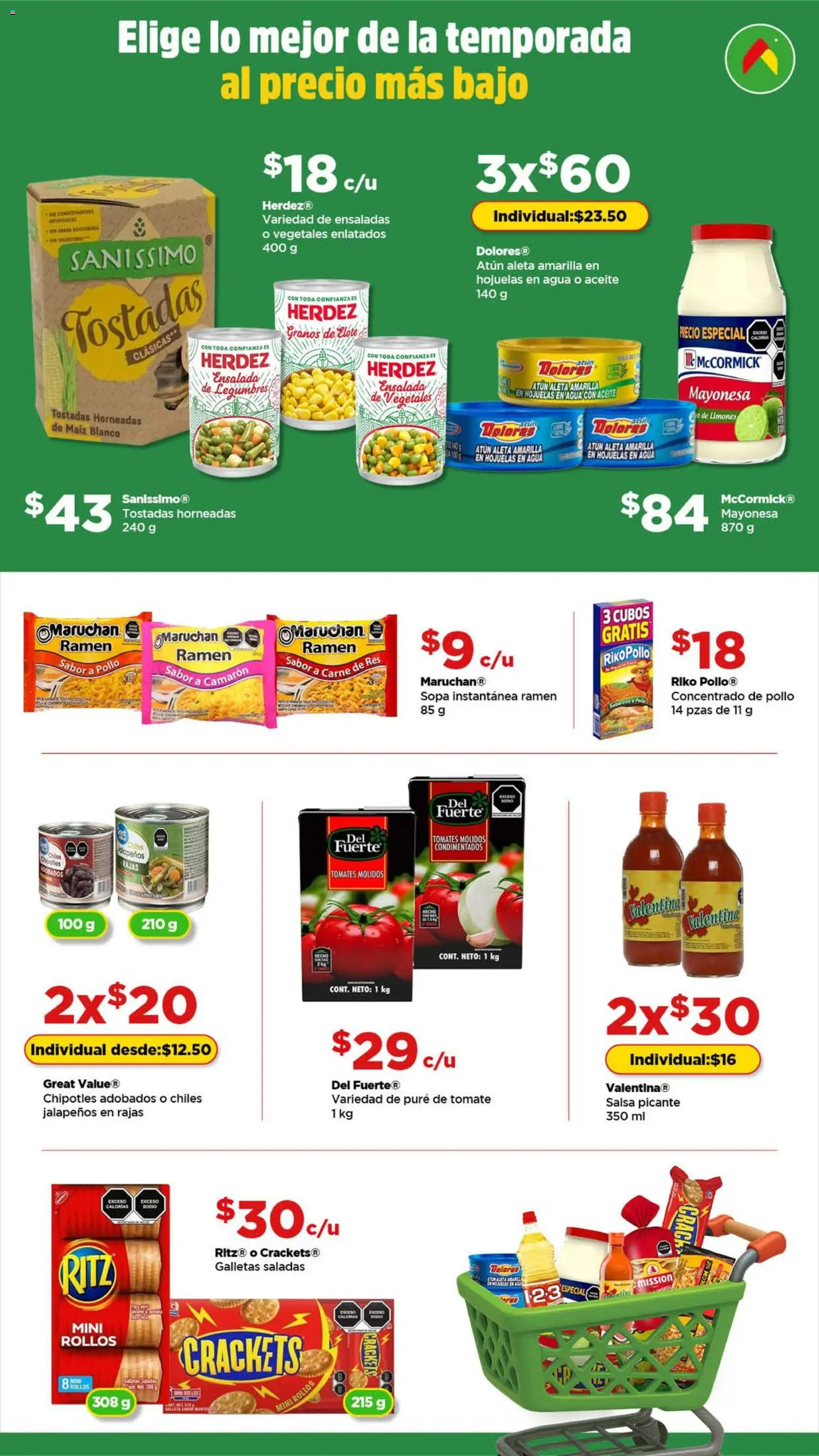 Nuevas ofertas de Bodega Aurrerá válidas en toda la República Mexicana desde el 11.02.2026. ¡Encuentra las mejores ofertas en Bodega Aurrerá folleto Aquí sí te alcanza para la cuaresma! | Página: 4 | Productos: Atún, Tomate, Galletas, Hojuelas