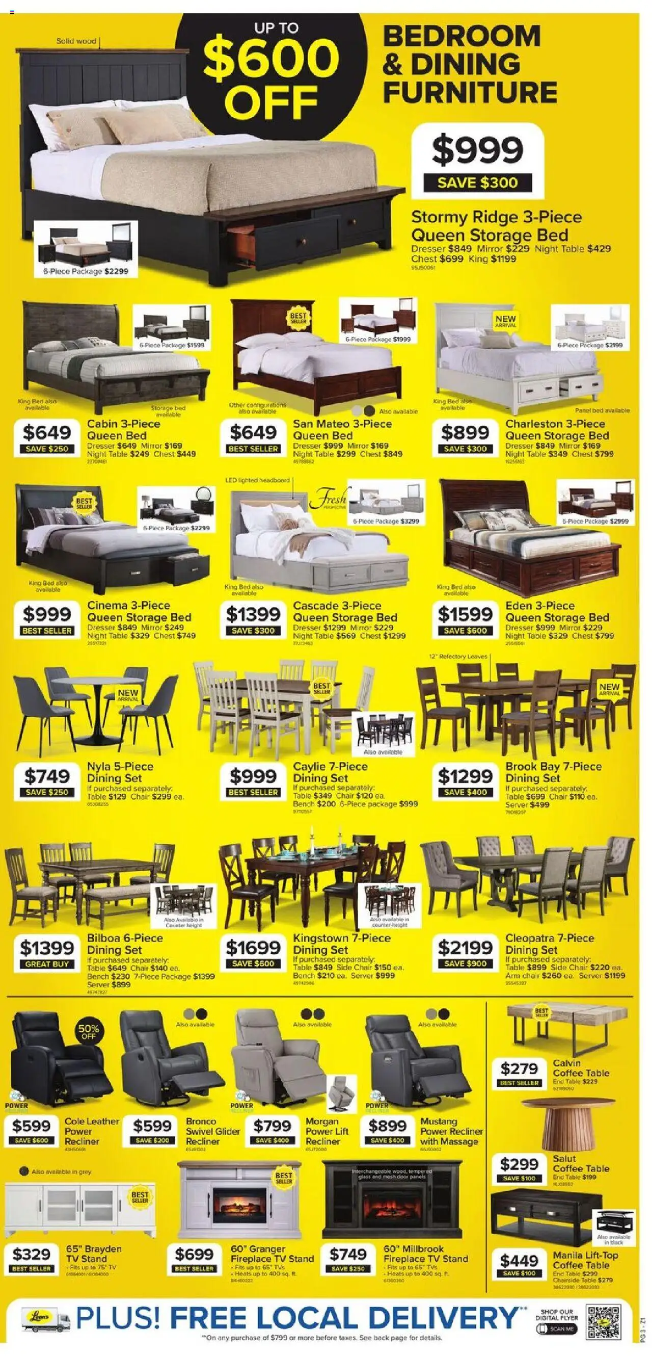 Leon's flyer valid from 11.09.2025 | Page: 3 | Products: Bed, Coffee table, Chair, Coffee