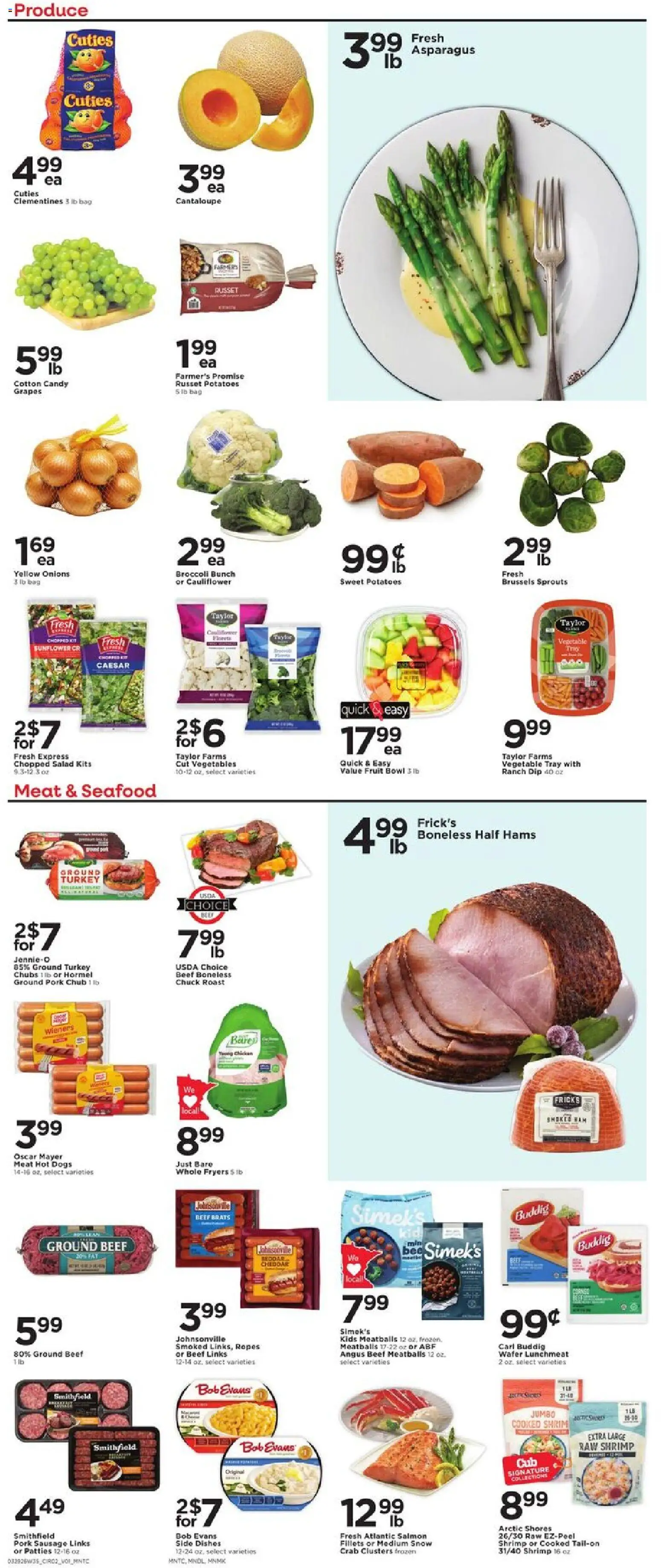 Cub Foods Weekly Savings - MN - valid from 29.03.2026 | Page: 2 | Products: Salad, Sausage, Cauliflower, Bag