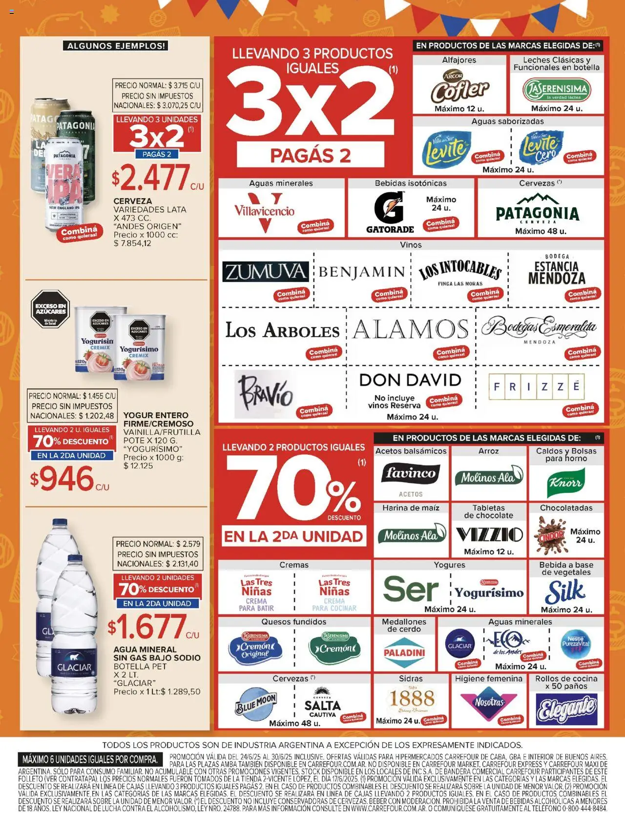 Carrefour ofertas │ válido desde el 24.06.2025 | Página: 12 | Productos: Caso, Botella, Maiz, Agua