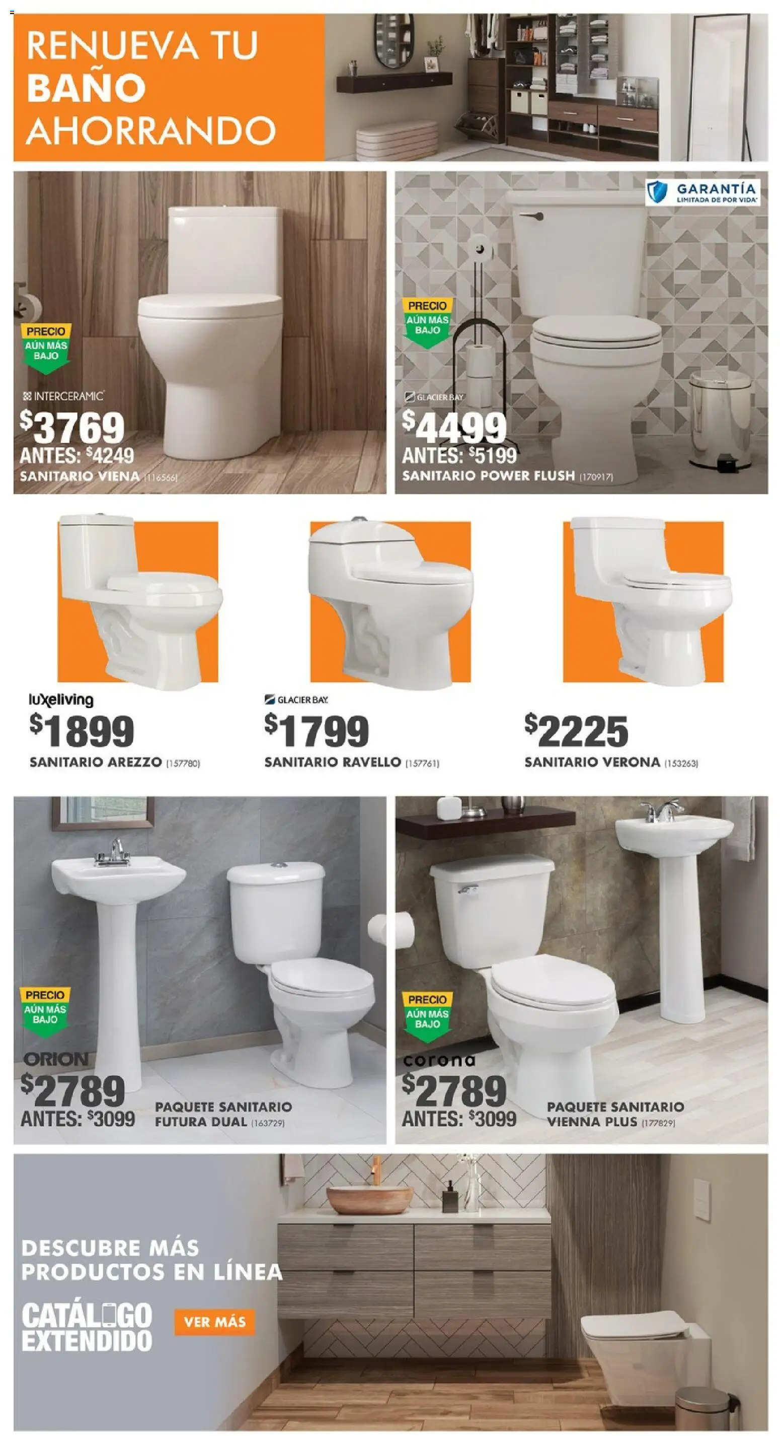 Nuevas ofertas de Home Depot válidas en toda la República Mexicana desde el 26.12.2025. ¡Encuentra las mejores ofertas en Home Depot catálogo ! | Página: 6 | Productos: Baño