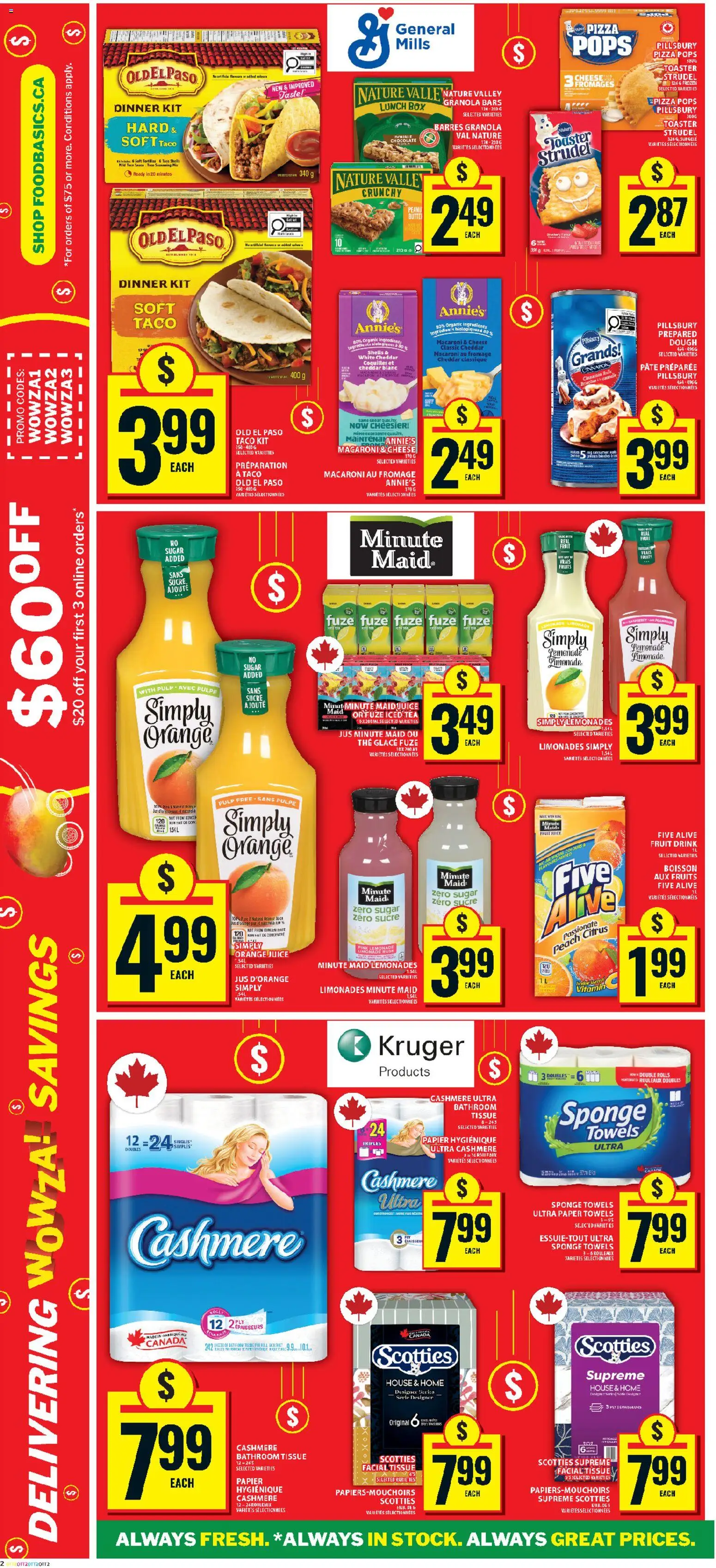 Food Basics flyer valid from 15.01.2026 | Page: 5 | Products: Tea, Sponge, Cheese, Chocolate