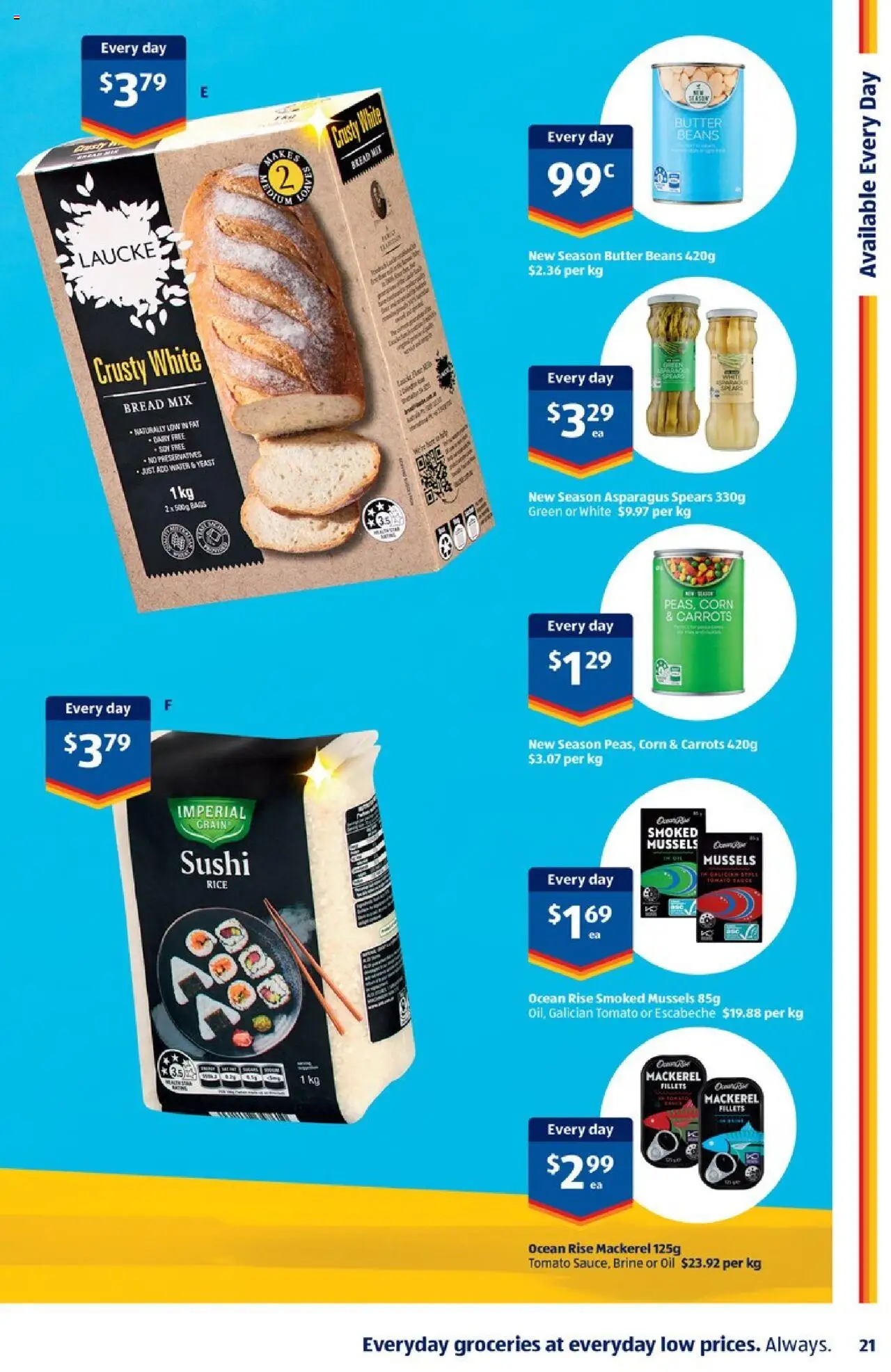 Aldi catalogue - valid from 03.09.2025 | Page: 21 | Products: Dairy, Butter, Bread, Rice