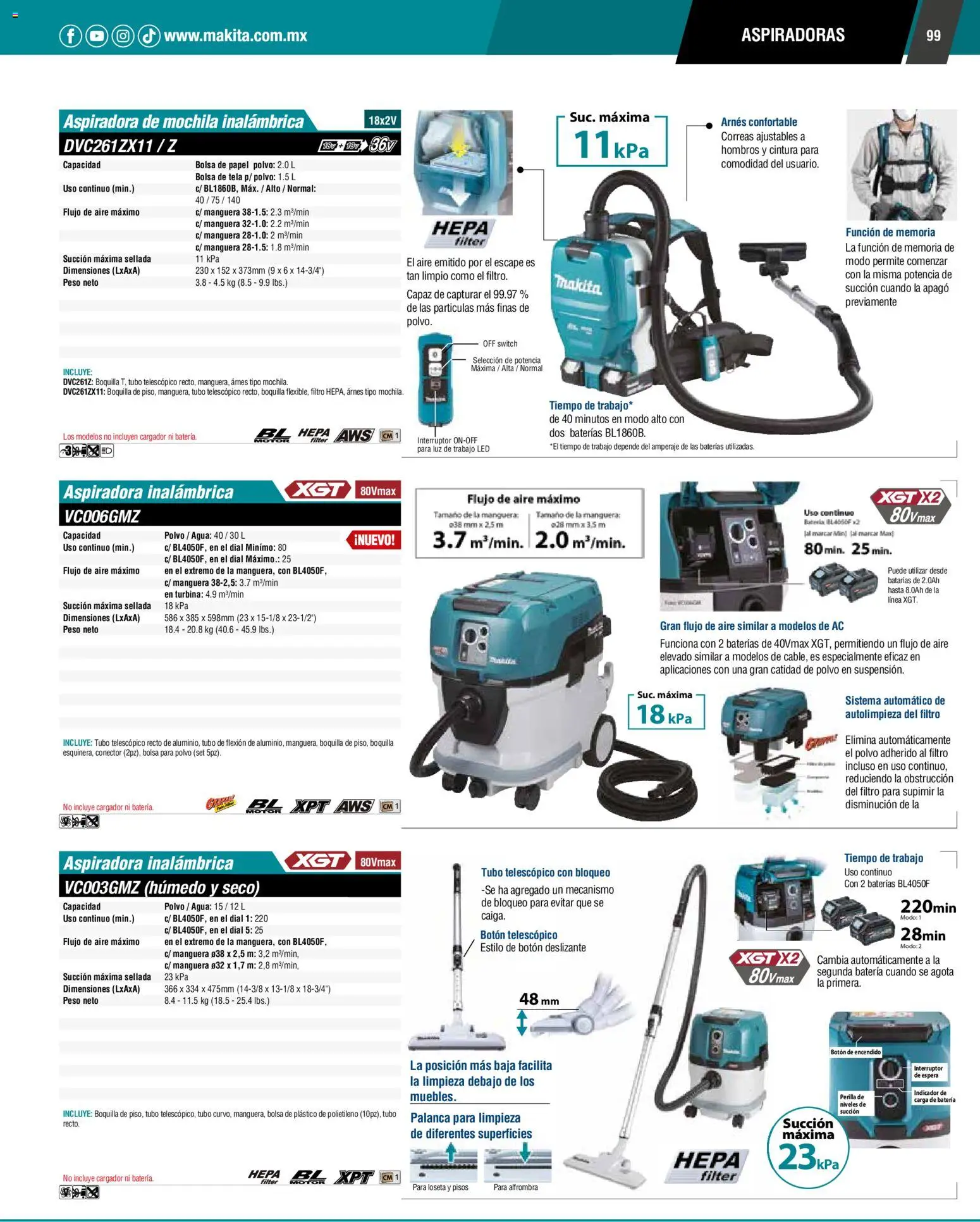 Nuevas ofertas de Makita válidas en toda la República Mexicana desde el 01.01.2024. ¡Encuentra las mejores ofertas en Makita catálogo General! | Página: 99 | Productos: Manguera, Bolsa, Agua, Conector