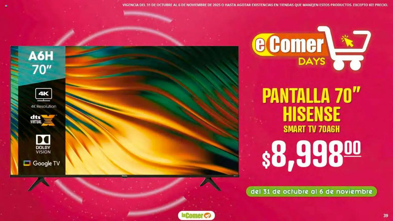 Nuevas ofertas de La Comer válidas en toda la República Mexicana desde el 31.10.2025. ¡Encuentra las mejores ofertas en La Comer folleto! | Página: 39