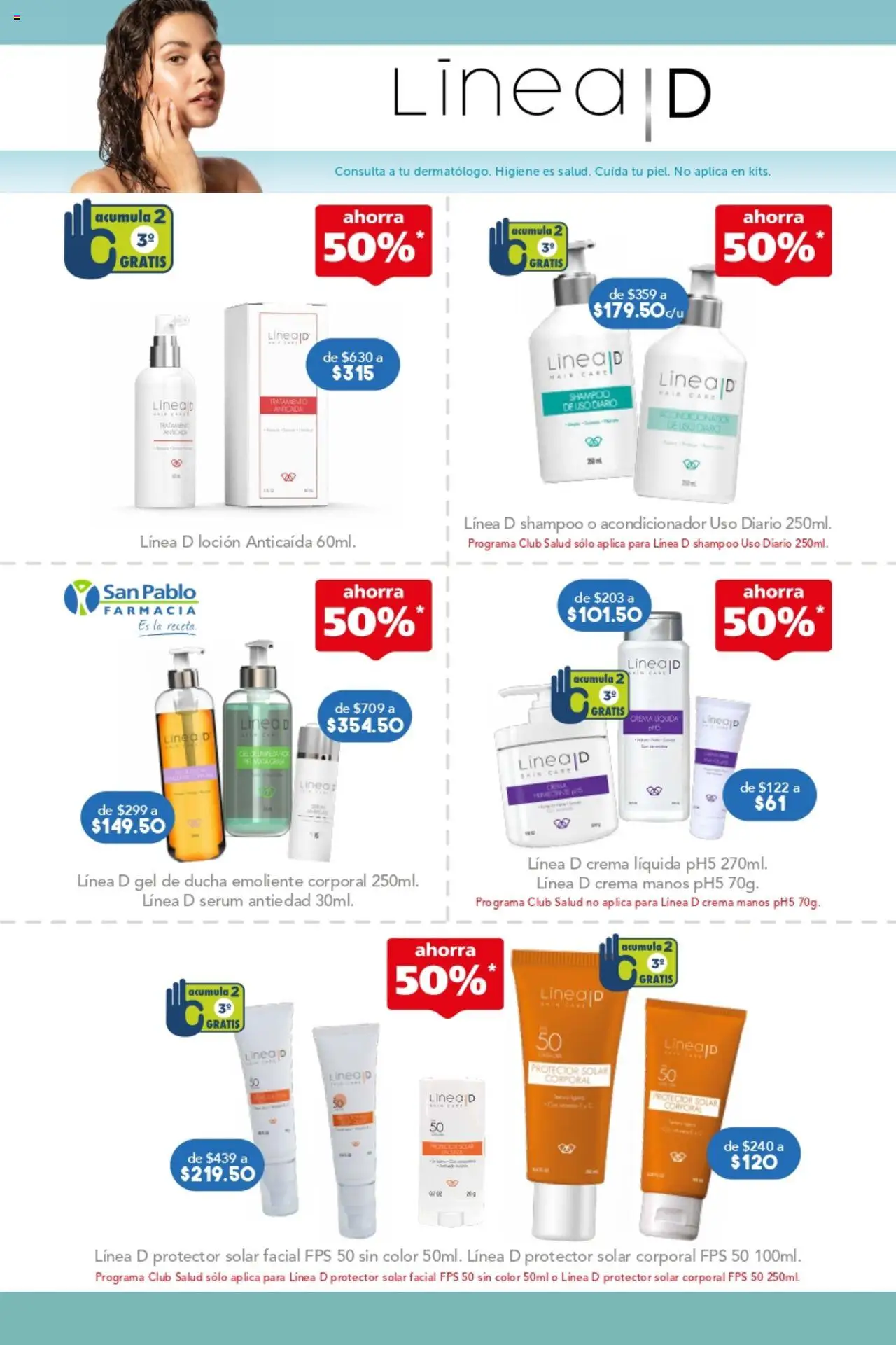 Nuevas ofertas de Farmacia San Pablo válidas en toda la República Mexicana desde el 24.08.2025. ¡Encuentra las mejores ofertas en Farmacia San Pablo catálogo! | Página: 11 | Productos: Crema, Loción, Acondicionador, Gel de ducha