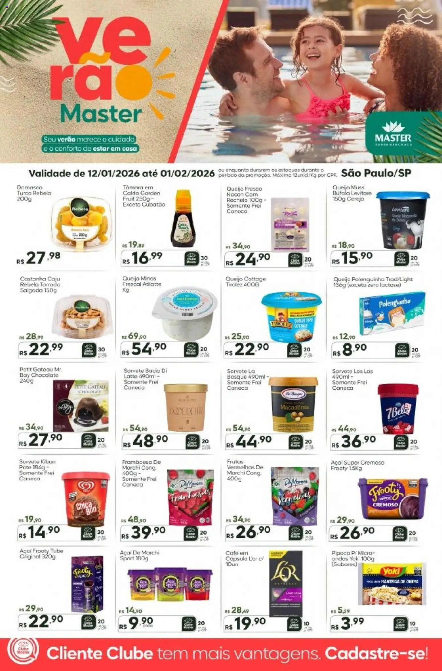 Master Folheto - válido de 12.01.2026 | Página: 3 | Produtos: Damasco, Macadâmia, Pipoca, Açaí