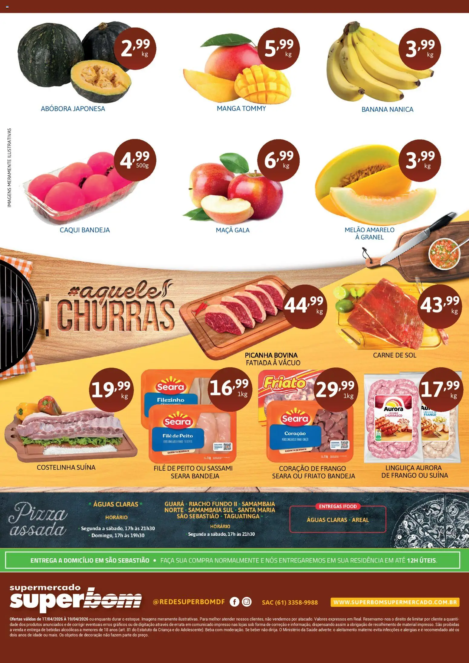Superbom Folheto - válido de 17.04.2026 | Página: 2 | Produtos: Melão, Abóbora, Faca, Frango