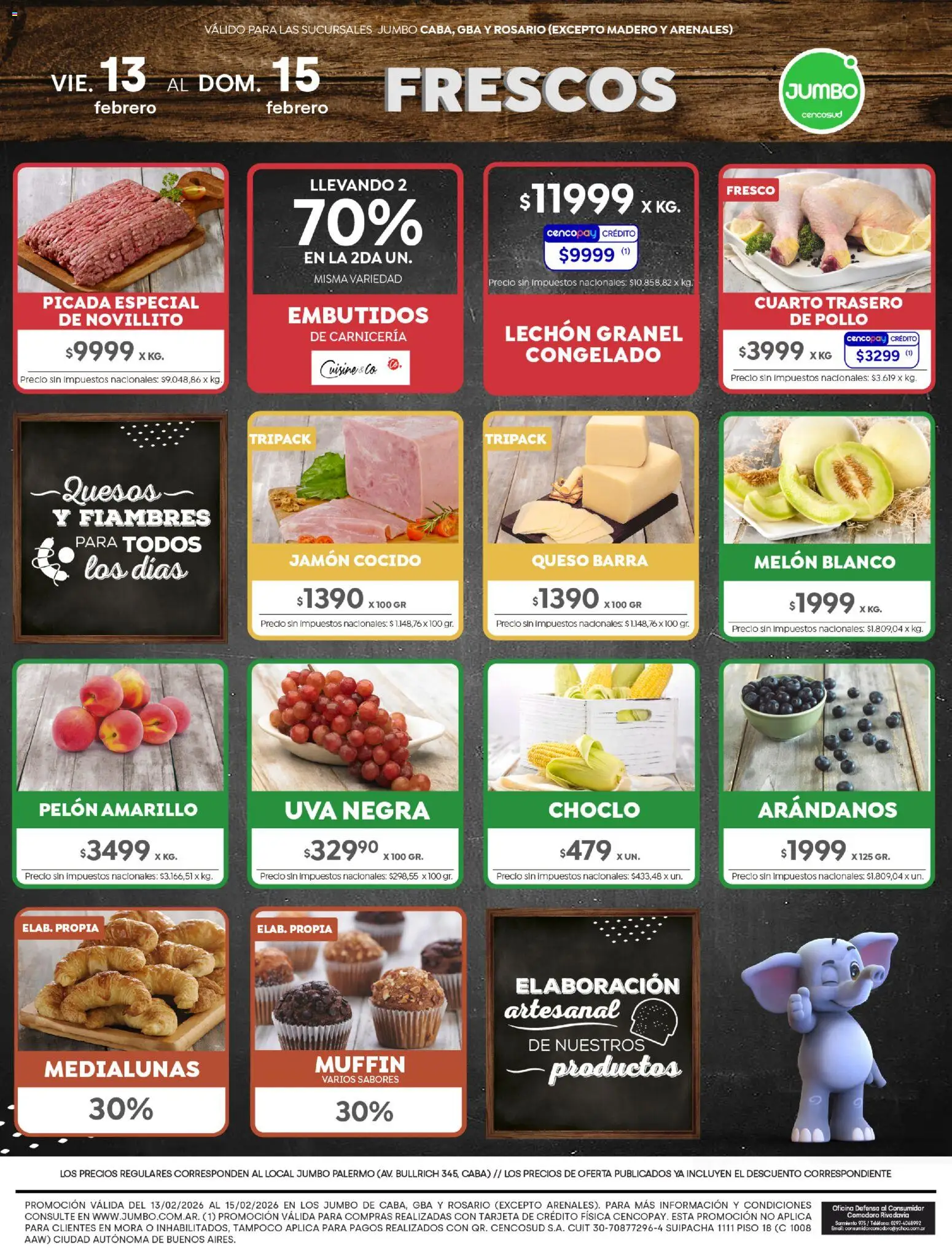 Jumbo - Ofertas | Rosario │ válido desde el 13.02.2026 | Página: 8 | Productos: Melón, Arándanos, Queso, Uva