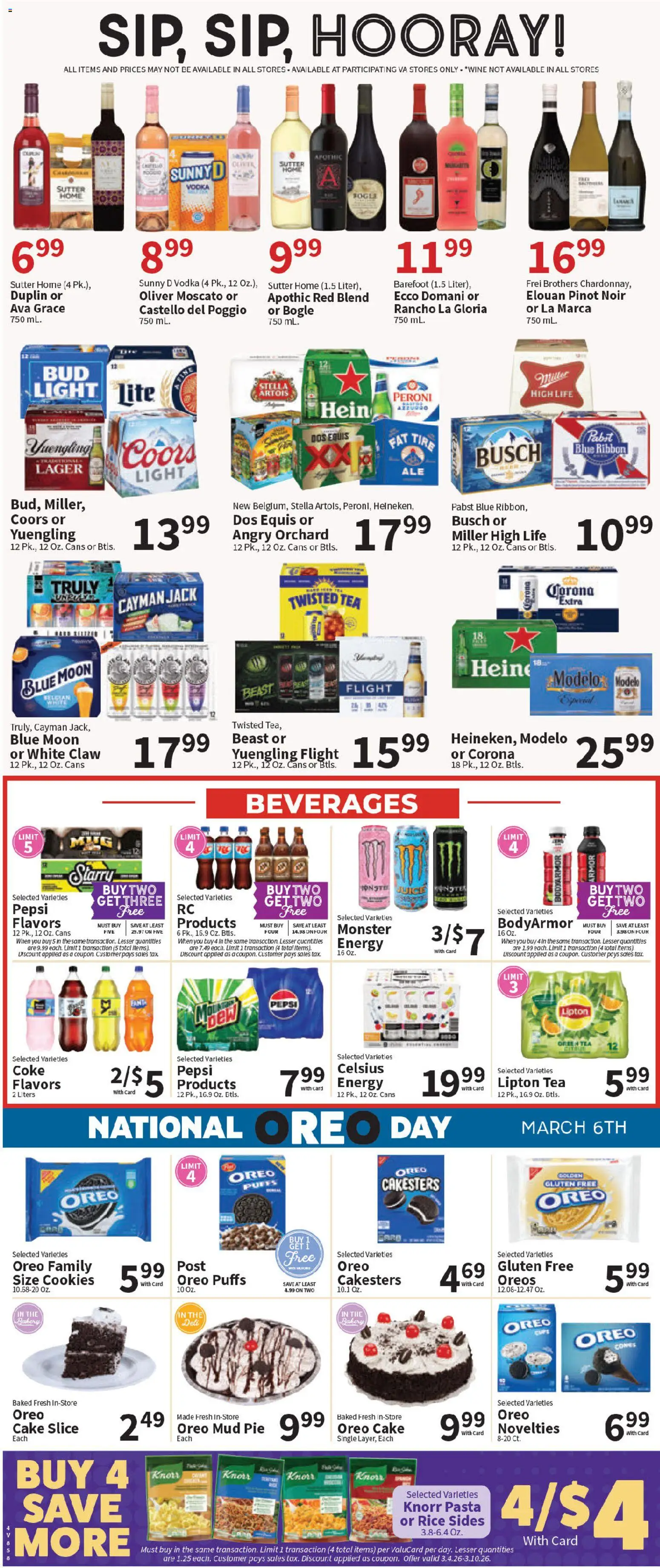 Food City Weekly Ad - valid from 06.03.2026 | Page: 6 | Products: Wine, Rice, Tea, Pasta